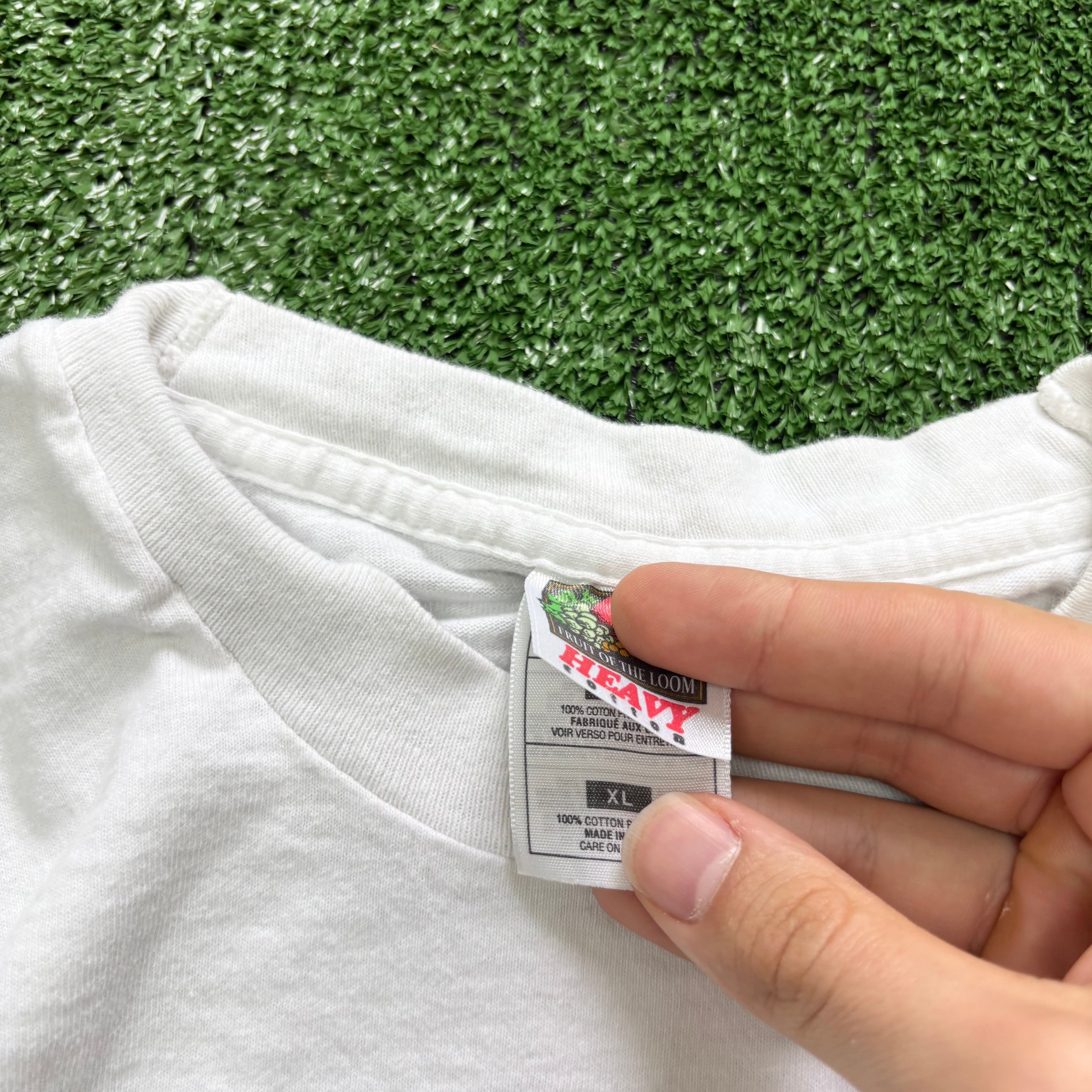 Vintage T Shirt Mens XL White Single Stitch Graphic Print 90s USA (F)