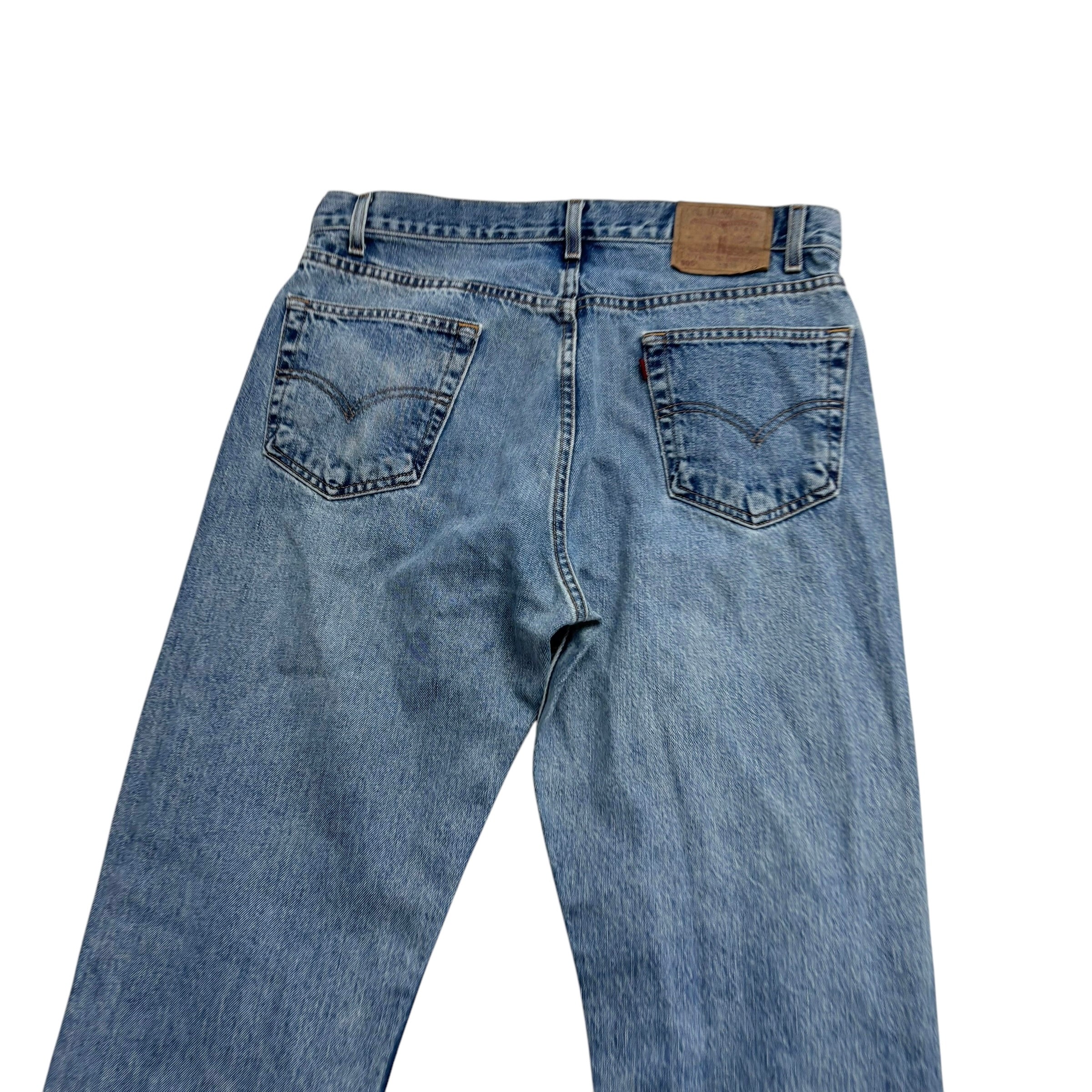 Levis 505 Jeans W36 L32 Mens Light Blue Regular Straight Fit Vintage Denim