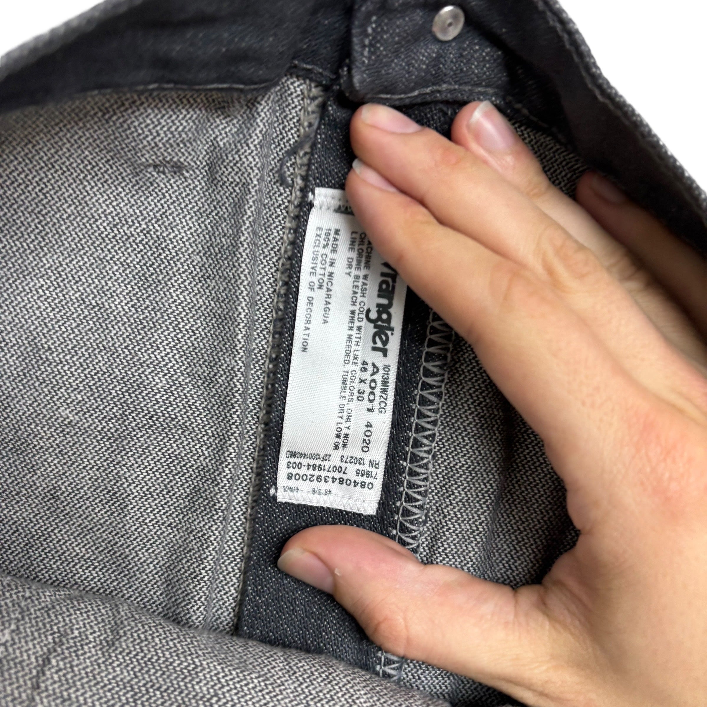 Wrangler Jeans Cowboy Cut W46 L31 Mens Grey 13MWZ Original Fit Denim (E)