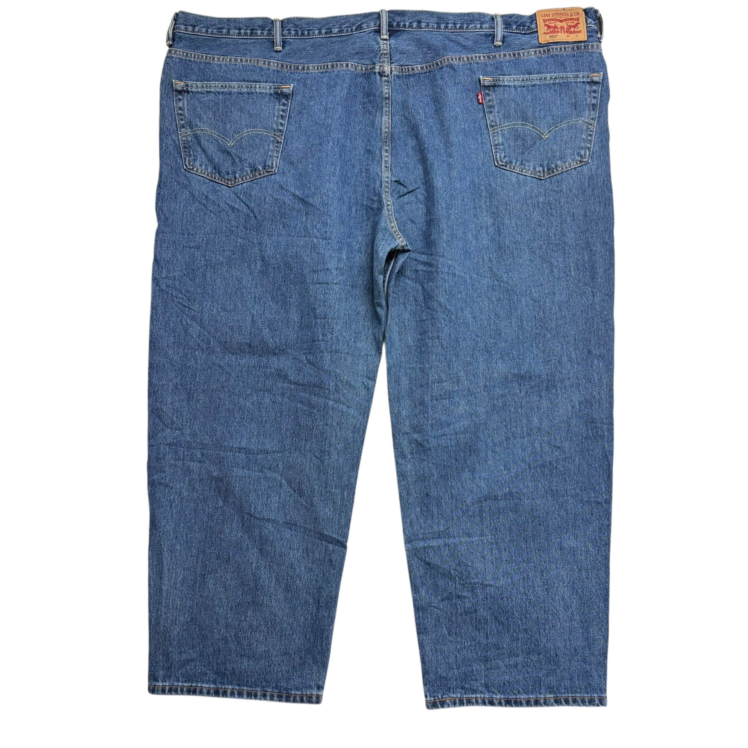 Levis 550 Jeans W58 L30 Mens Mid Blue Baggy Relaxed Straight Fit Denim (E)