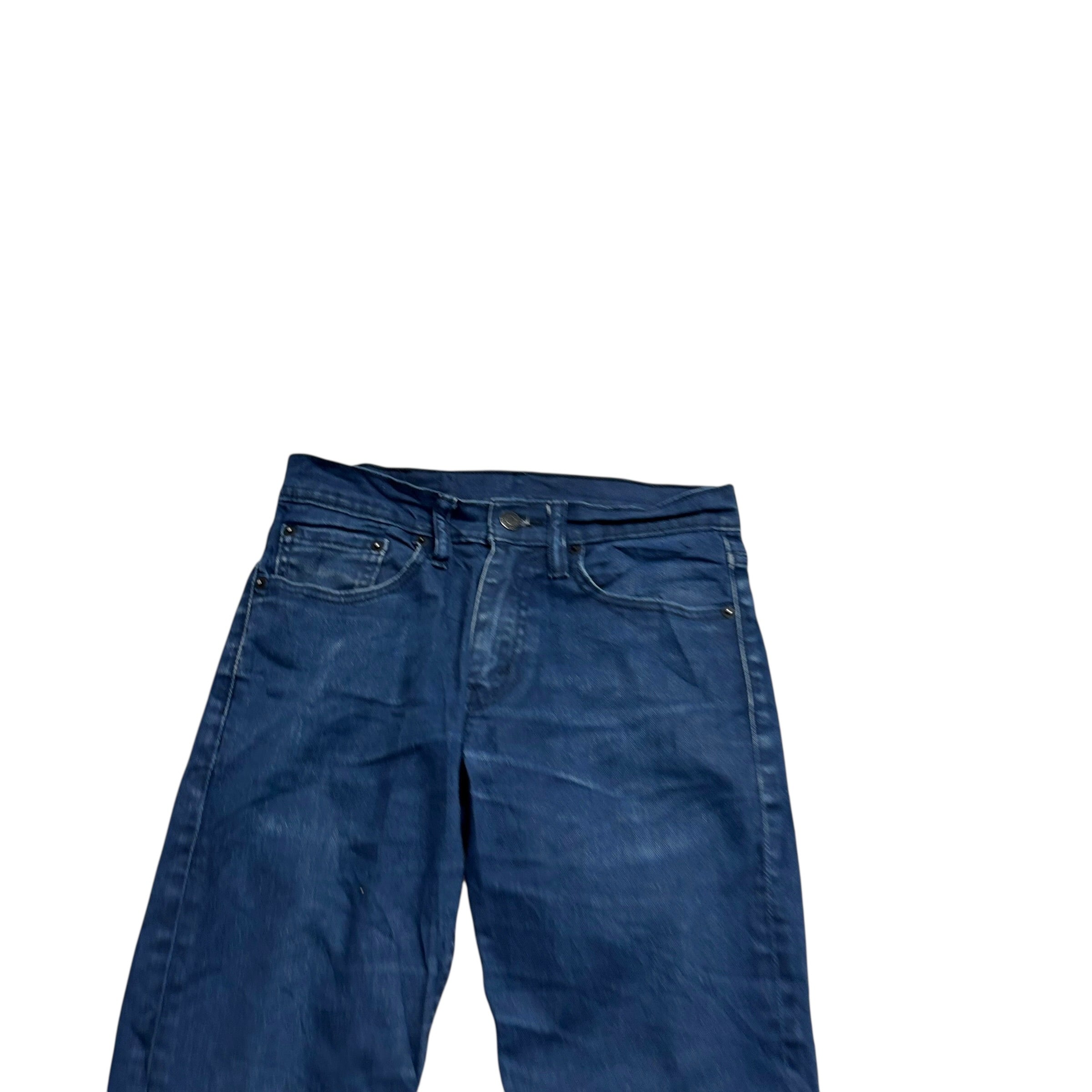 Levis 512 Jeans W28 L29 Mens Navy Blue Waxed Regular Tapered Stretch