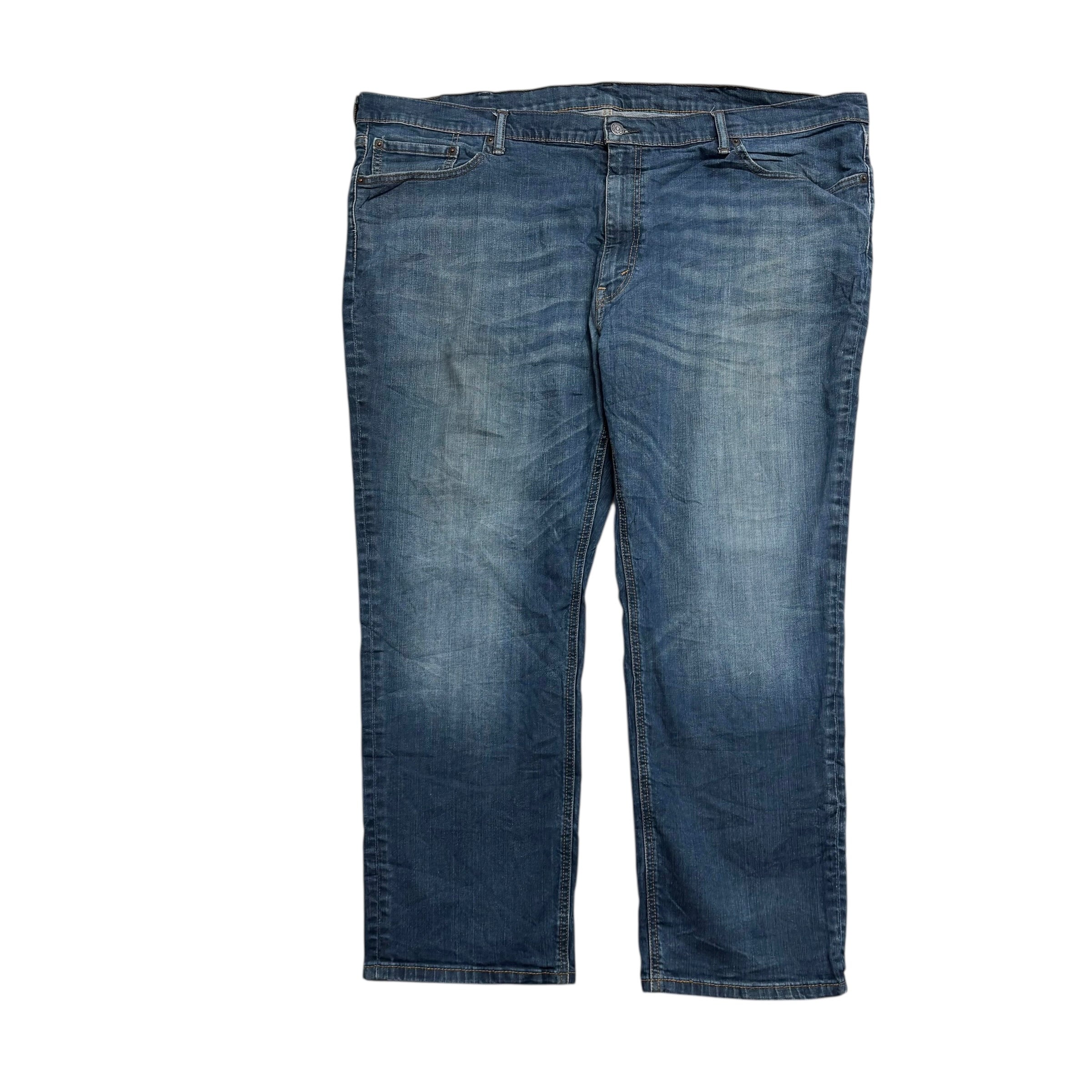 Levis 541 Jeans W48 L29 Mens Dark Blue Athletic Tapered Fit Stretch Denim (E)