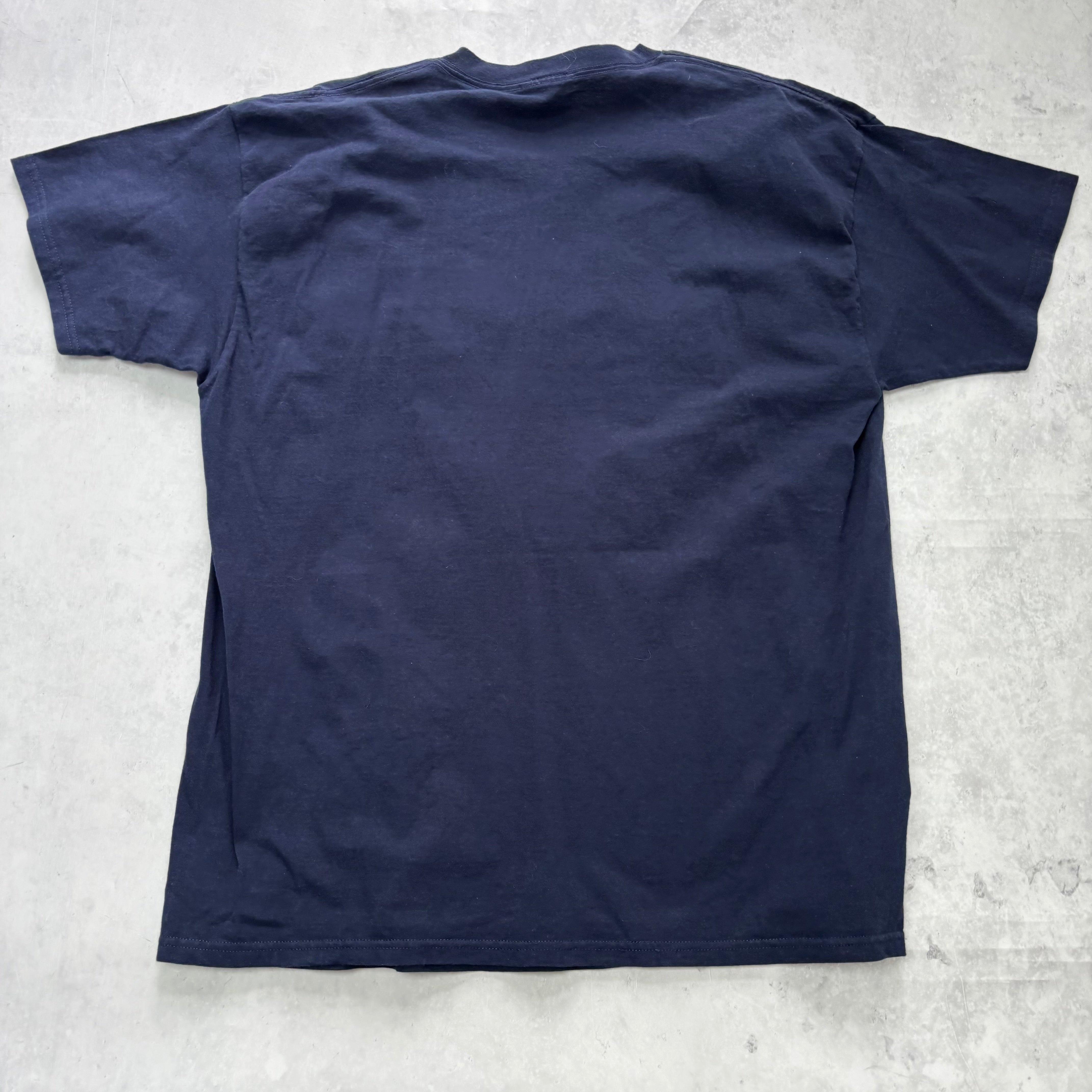 Vintage T Shirt Mens XL Navy Blue Graphic Print 90s Tourist (E)