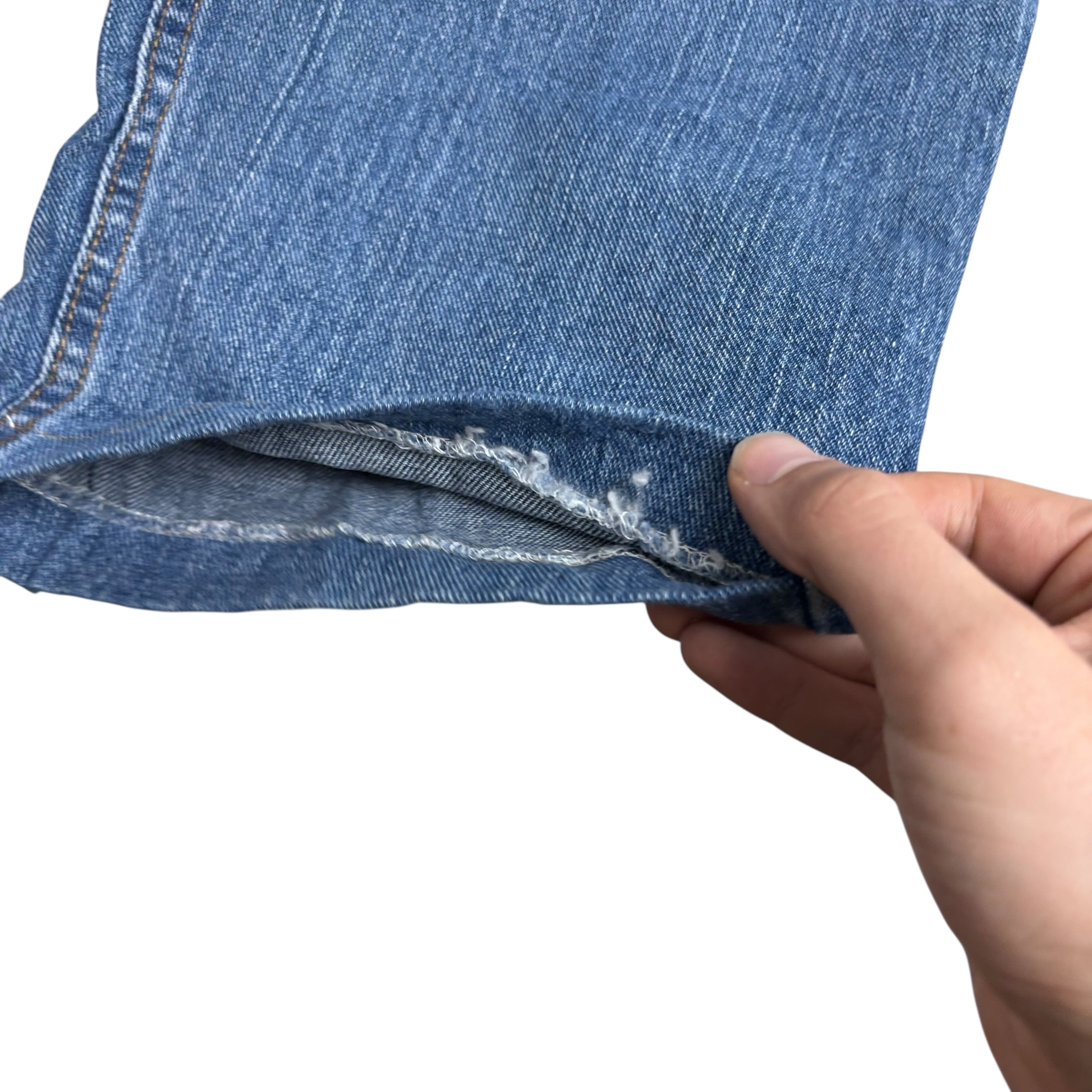 Lee Jeans W44 L26 Mens Mid Blue Regular Straight Fit Denim (E)