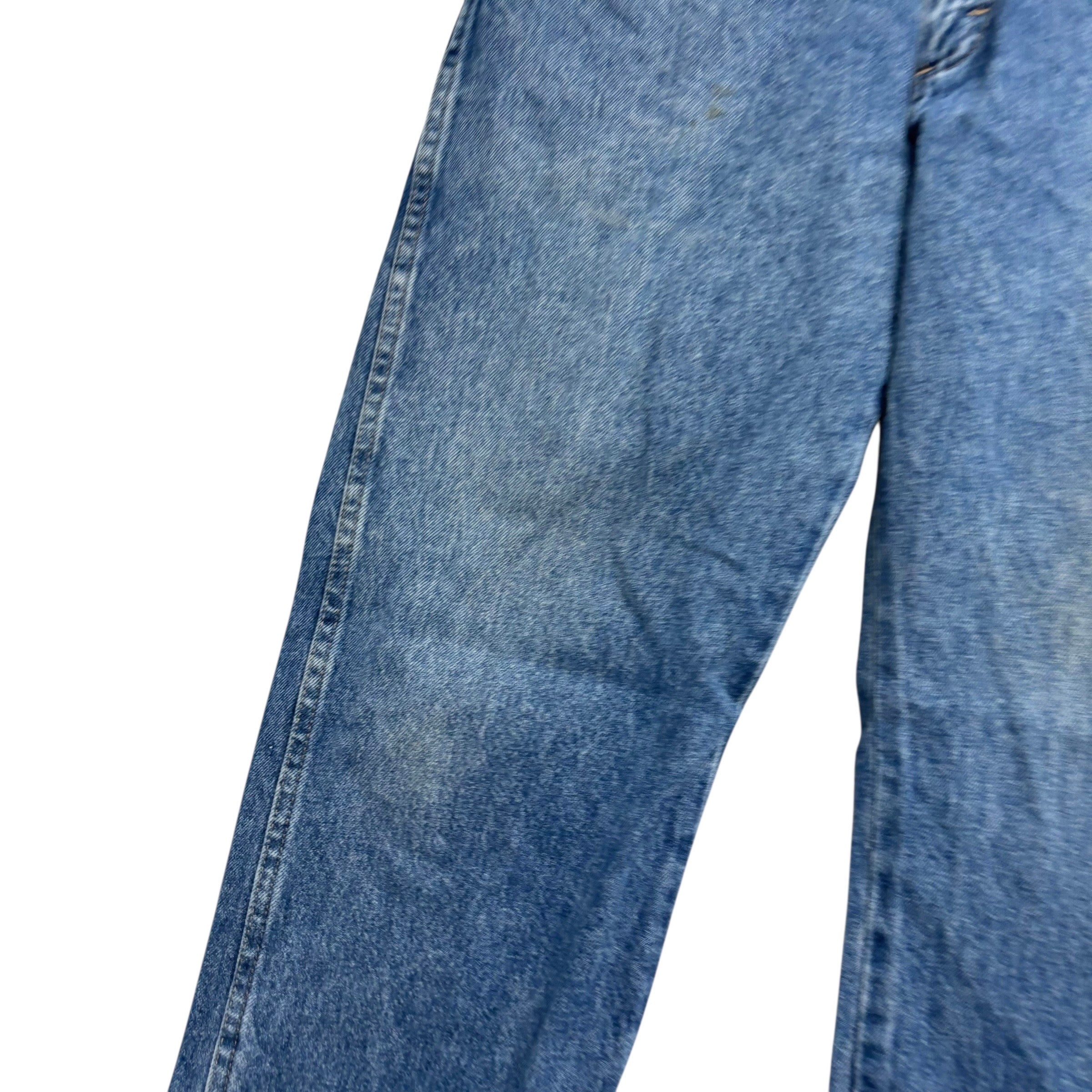 Wrangler Jeans W34 L30 Mens Mid Blue Regular Straight Fit Denim (F)