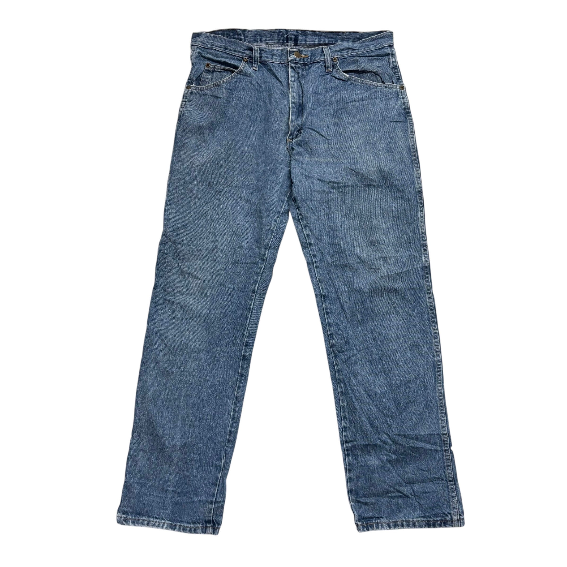 Wrangler Jeans W36 L32 Mens Light Blue Regular Straight Fit Denim (E)