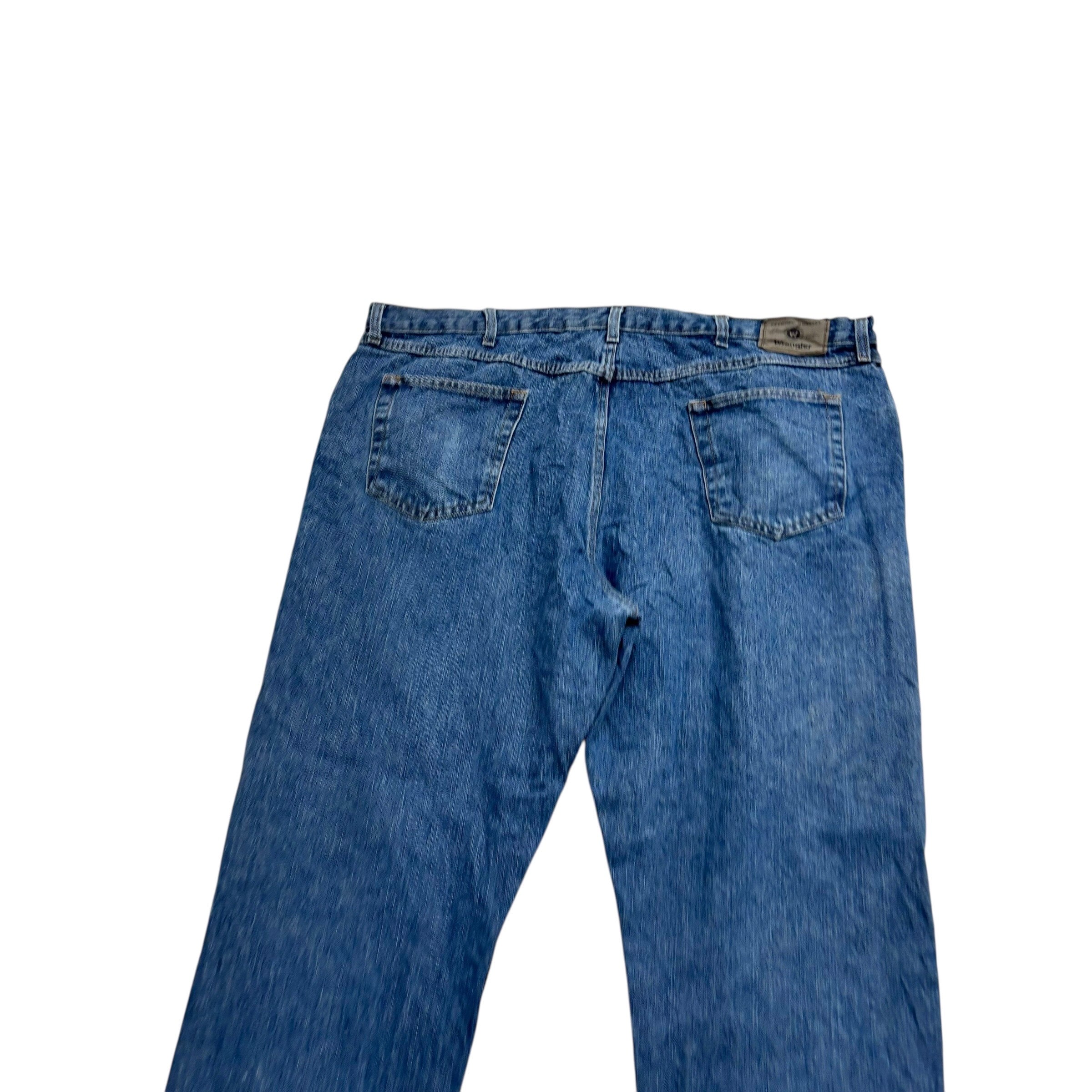 Wrangler Jeans W44 L30 Mens Mid Blue Relaxed Straight Fit Denim (E)