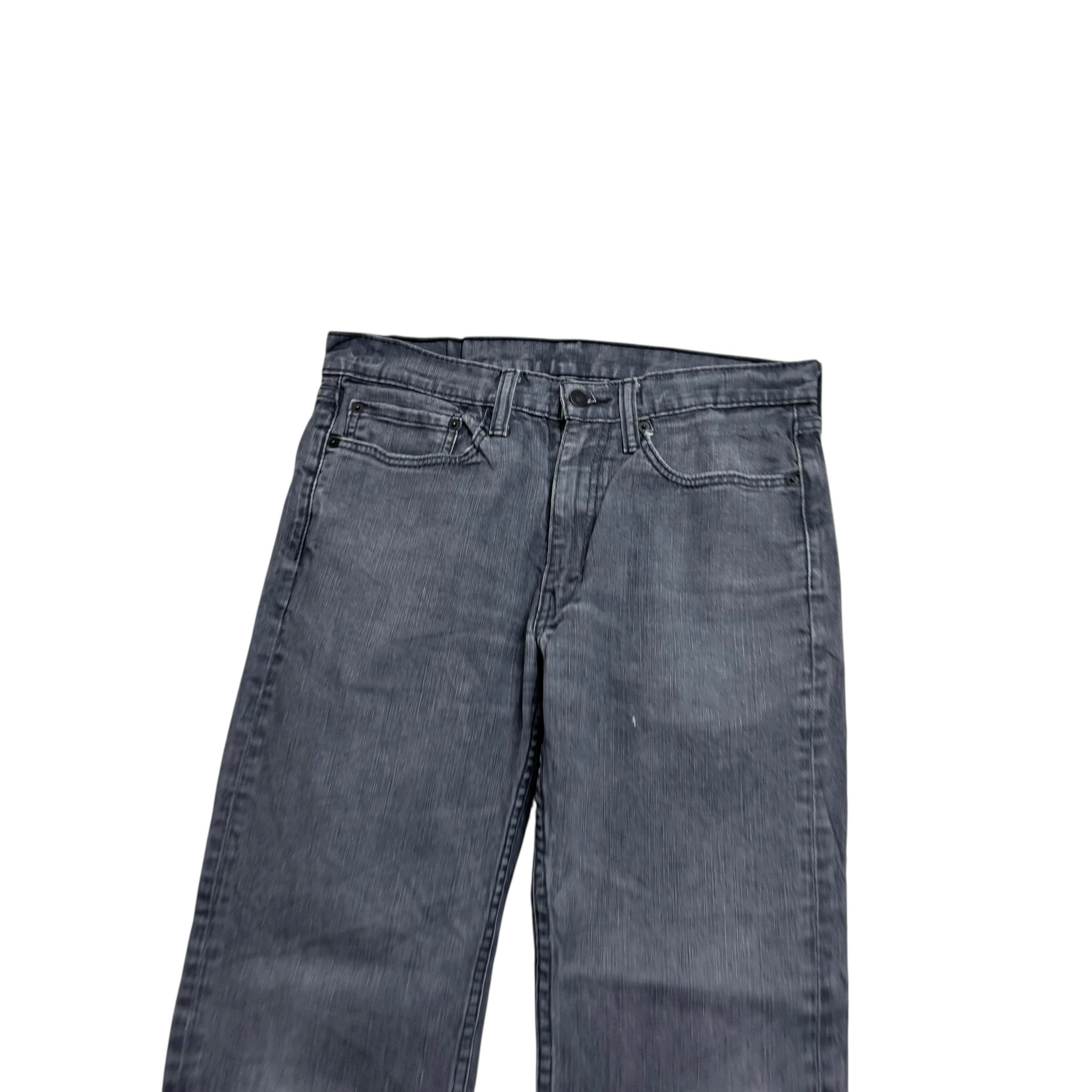 Levis 514 Jeans W34 L30 Mens Grey Regular Straight Fit Stretch Denim
