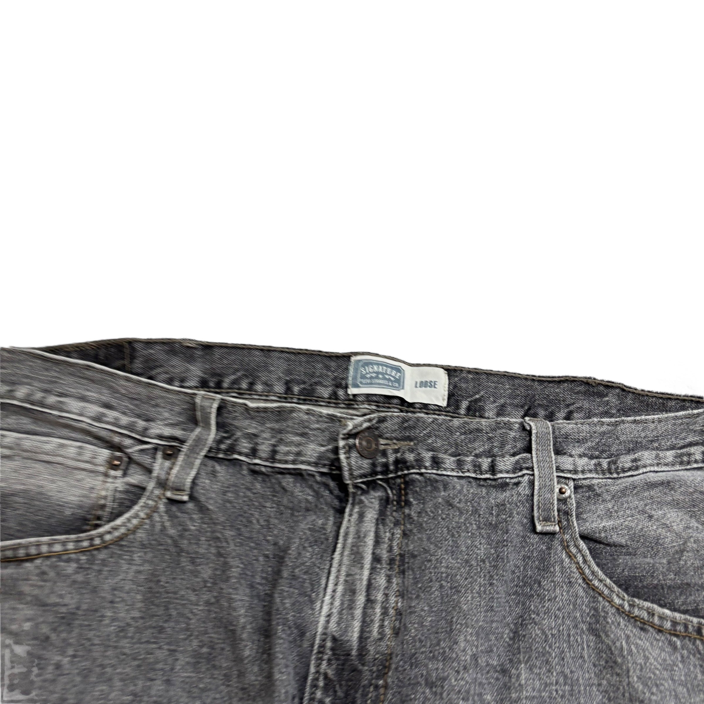 Levis Signature Jeans W40 L32 Mens Grey Baggy Relaxed Fit Vintage Denim