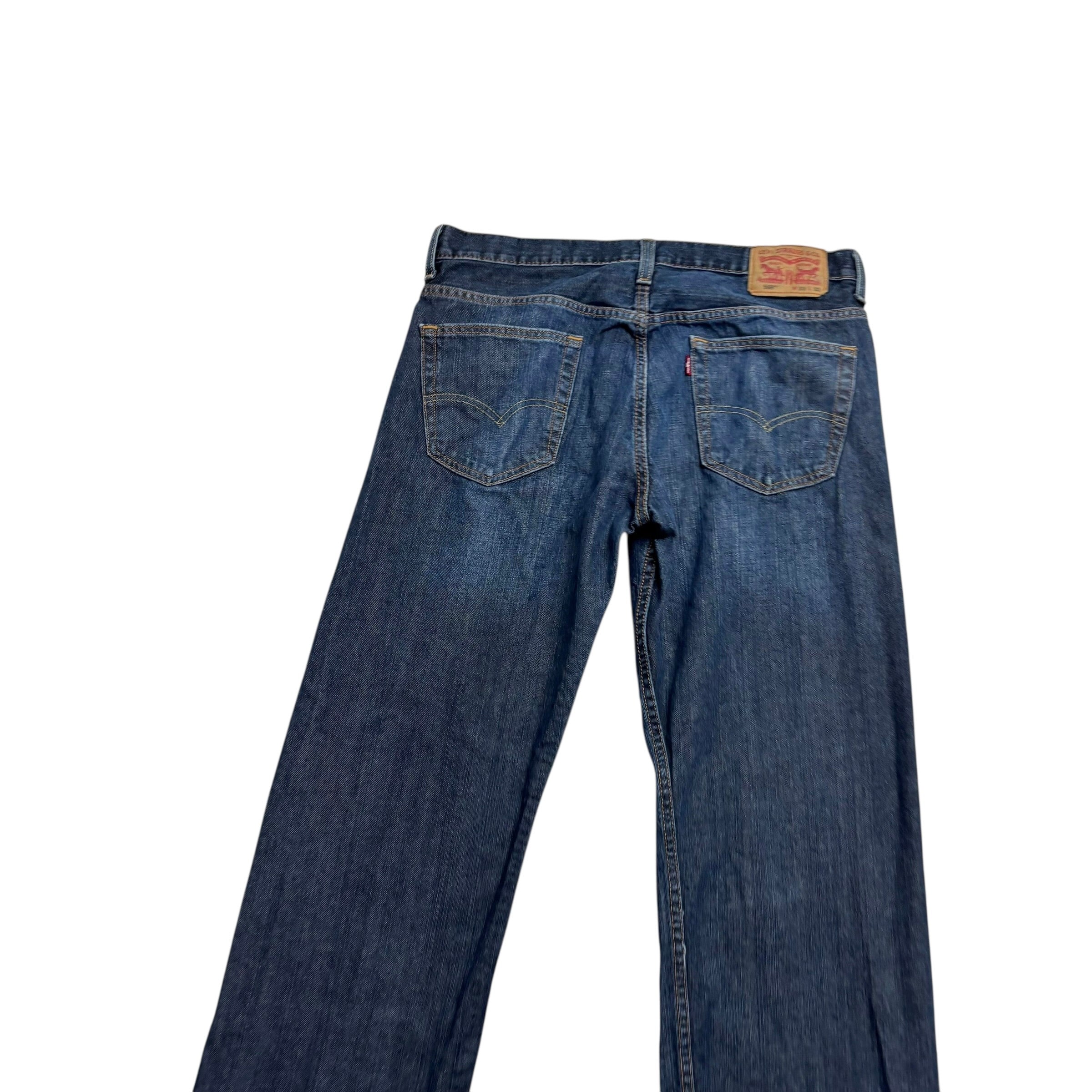 Levis 569 Jeans W33 L32 Mens Dark Blue Baggy Relaxed Straight Fit Denim (E)