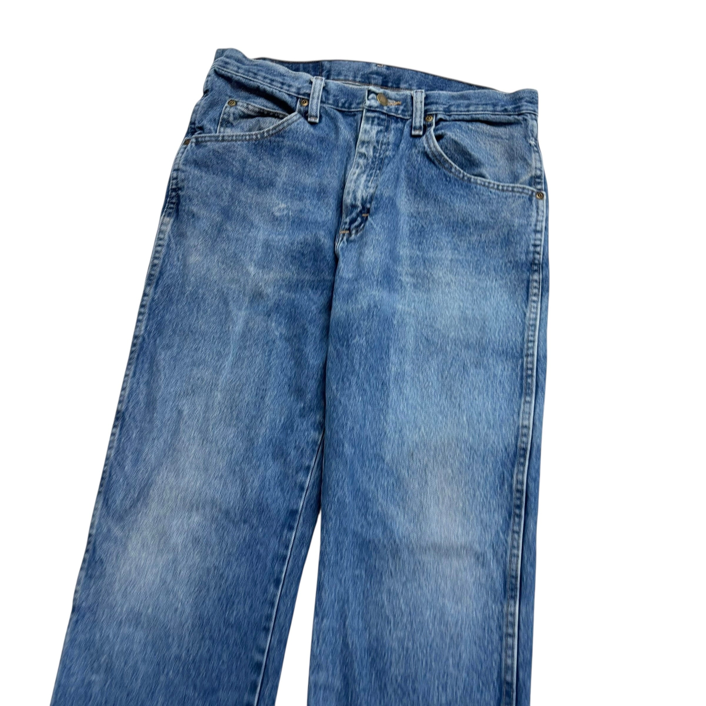 Wrangler Jeans W33 L32 Mens Mid Blue Regular Straight Fit Denim