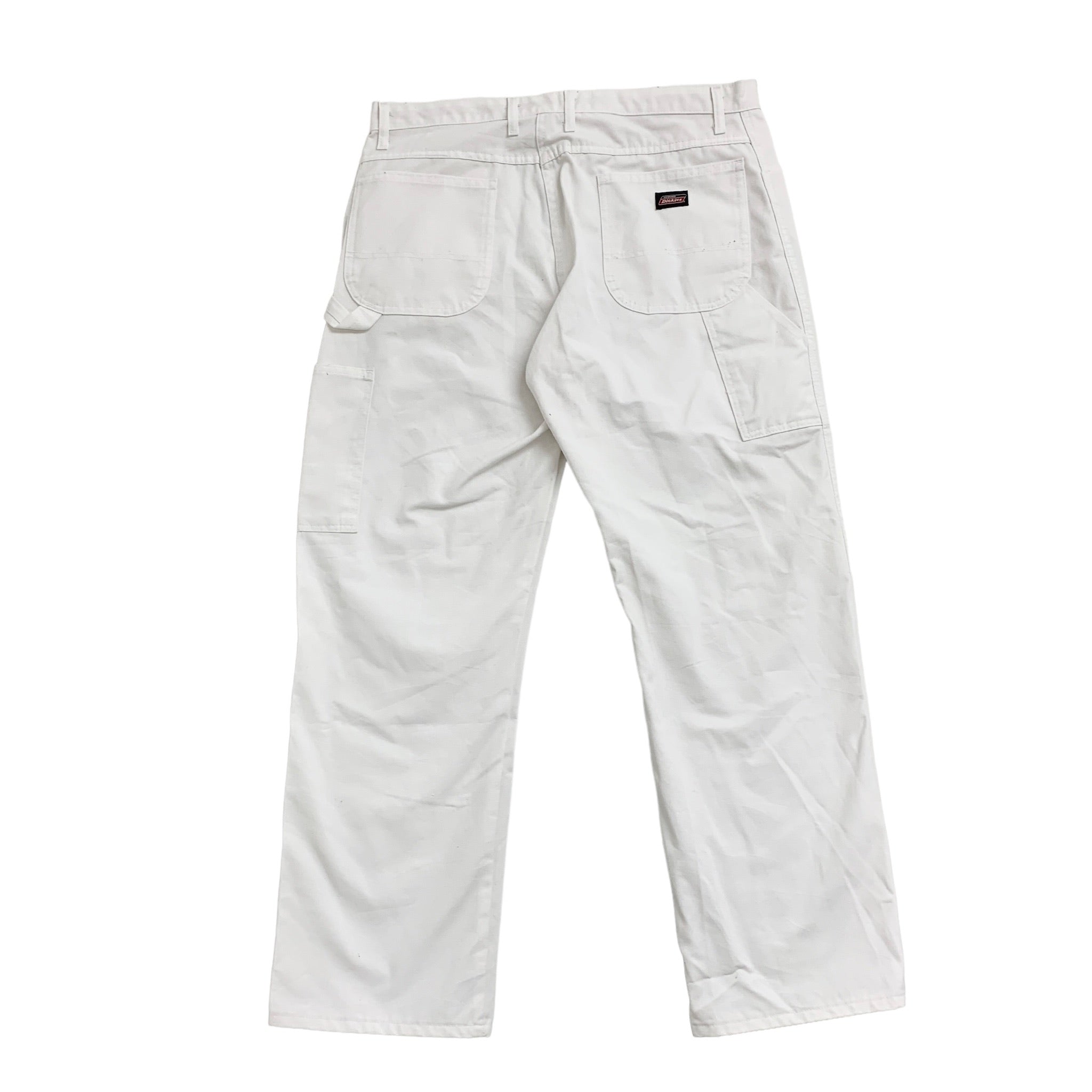 Dickies Carpenter Jeans W38 L32 Mens White Baggy Relaxed Fit Workwear Pants