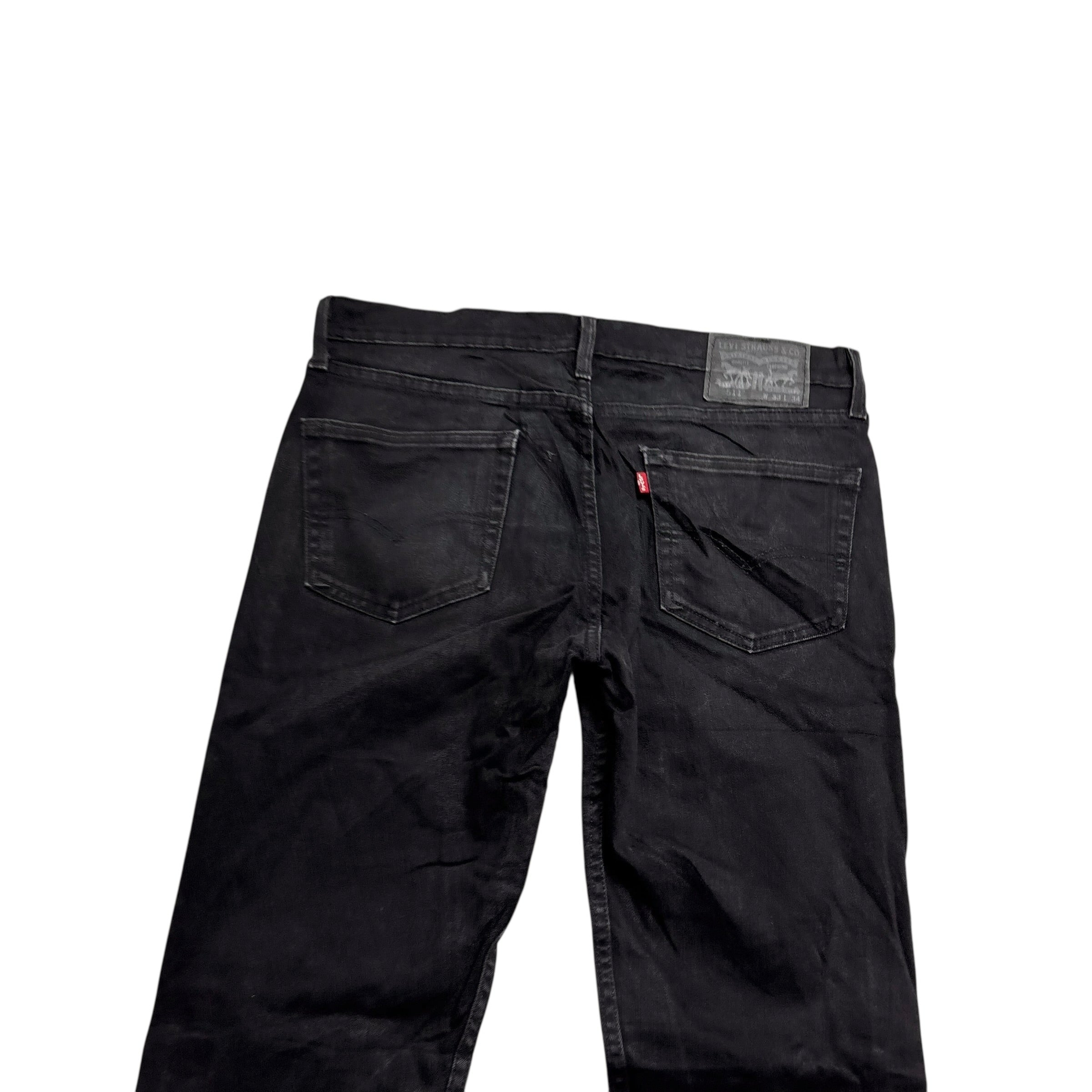 Levis 511 Jeans W33 L34 Mens Black Slim Fit Stretch Denim