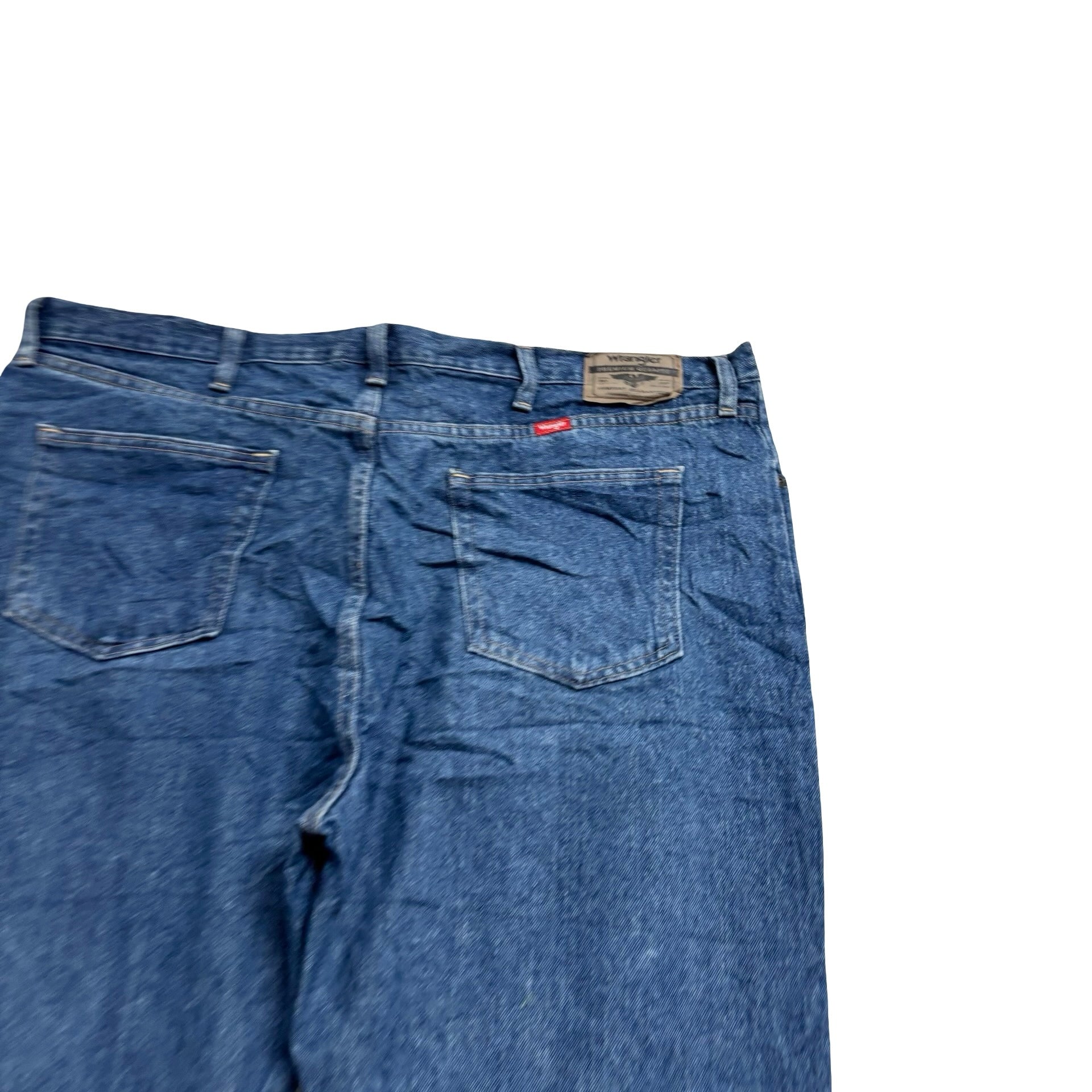 Wrangler Jeans W44 L32 Mens Mid Blue Regular Straight Fit Denim (E)