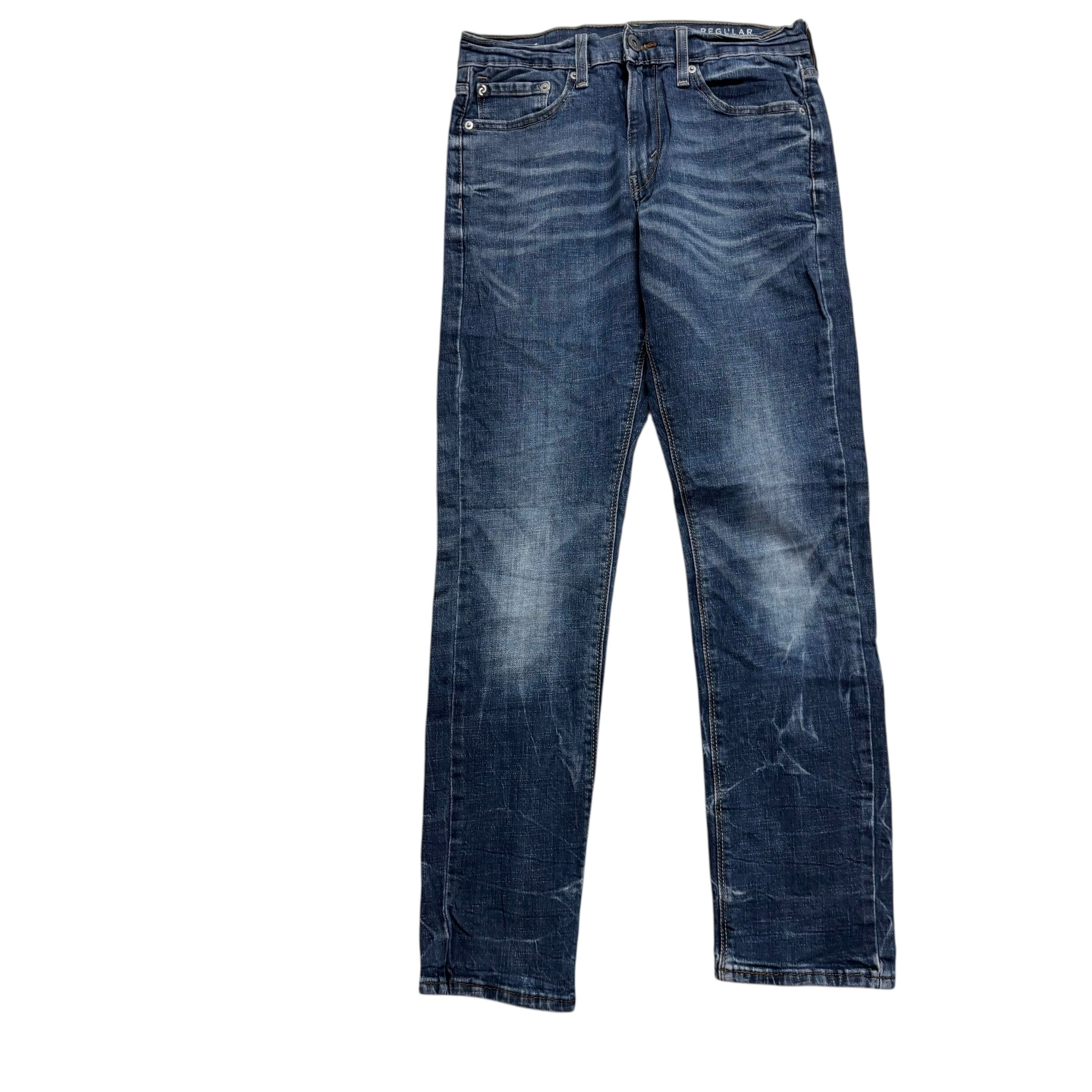 Levis Denizen Jeans W29 L31 Mens Mid Blue Regular Tapered Fit Stretch Denim