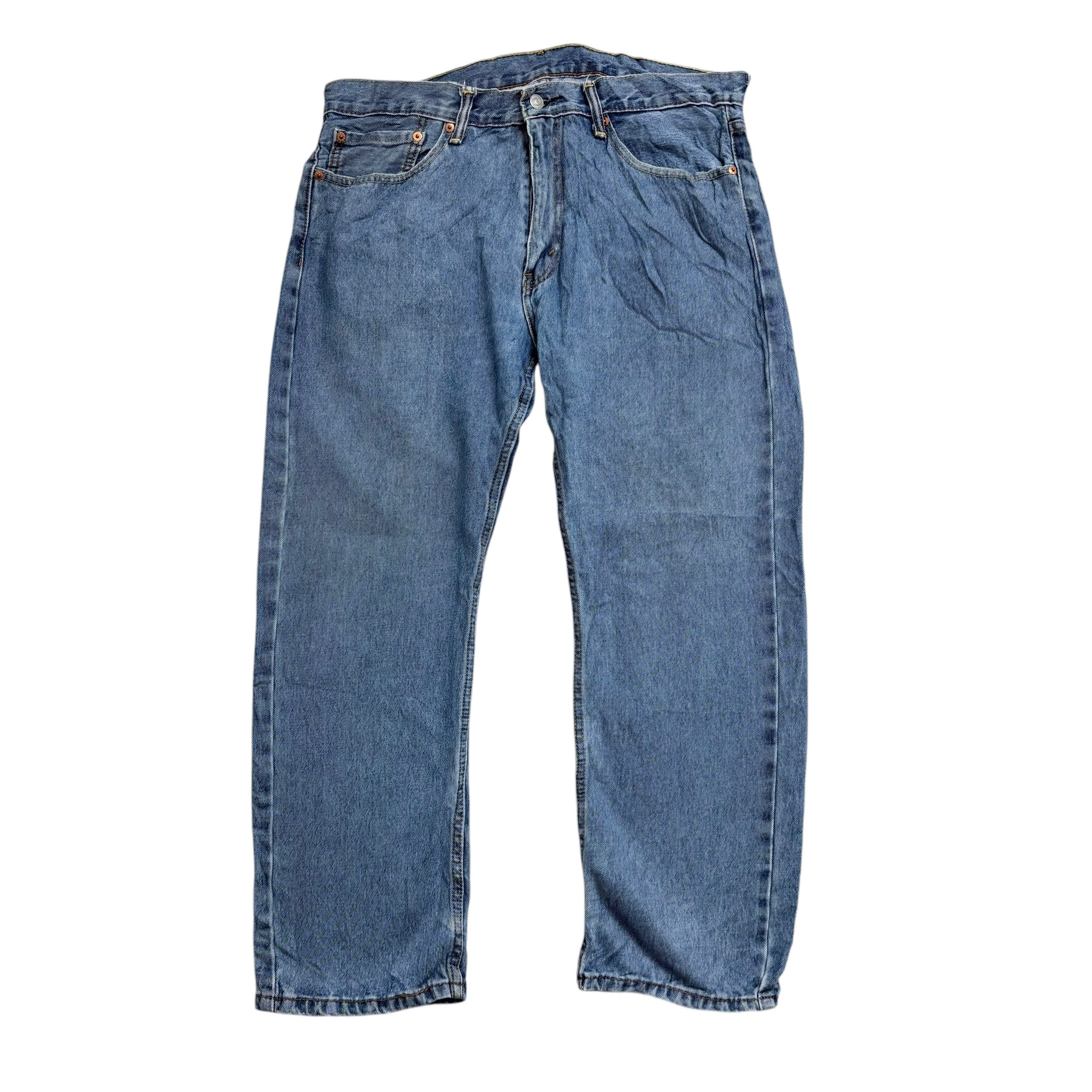 Levis 505 Jeans W36 L29 Mens Light Blue Regular Straight Fit Denim