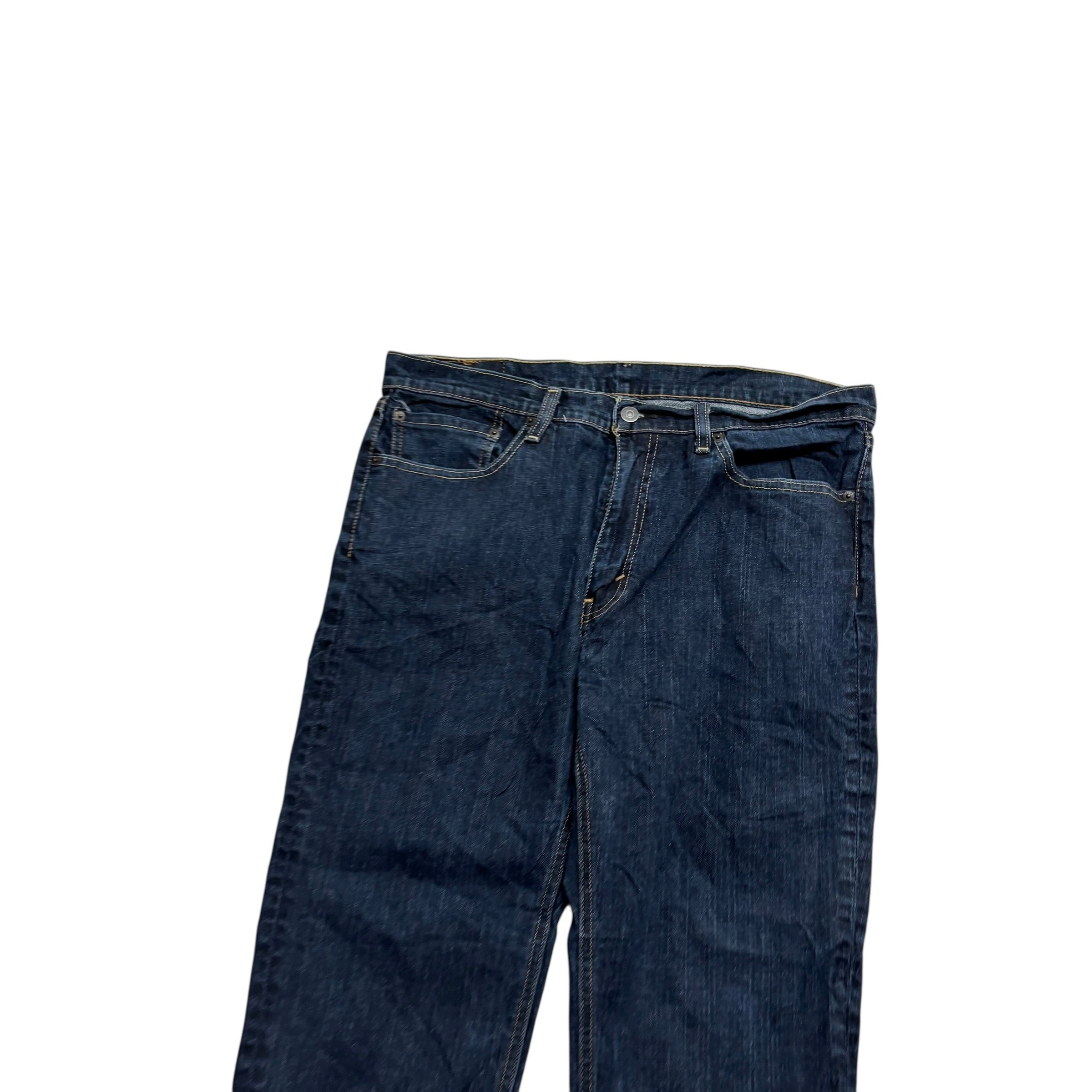 Levis 541 Jeans W36 L29 Mens Dark Blue Athletic Tapered Fit Stretch Denim (E)