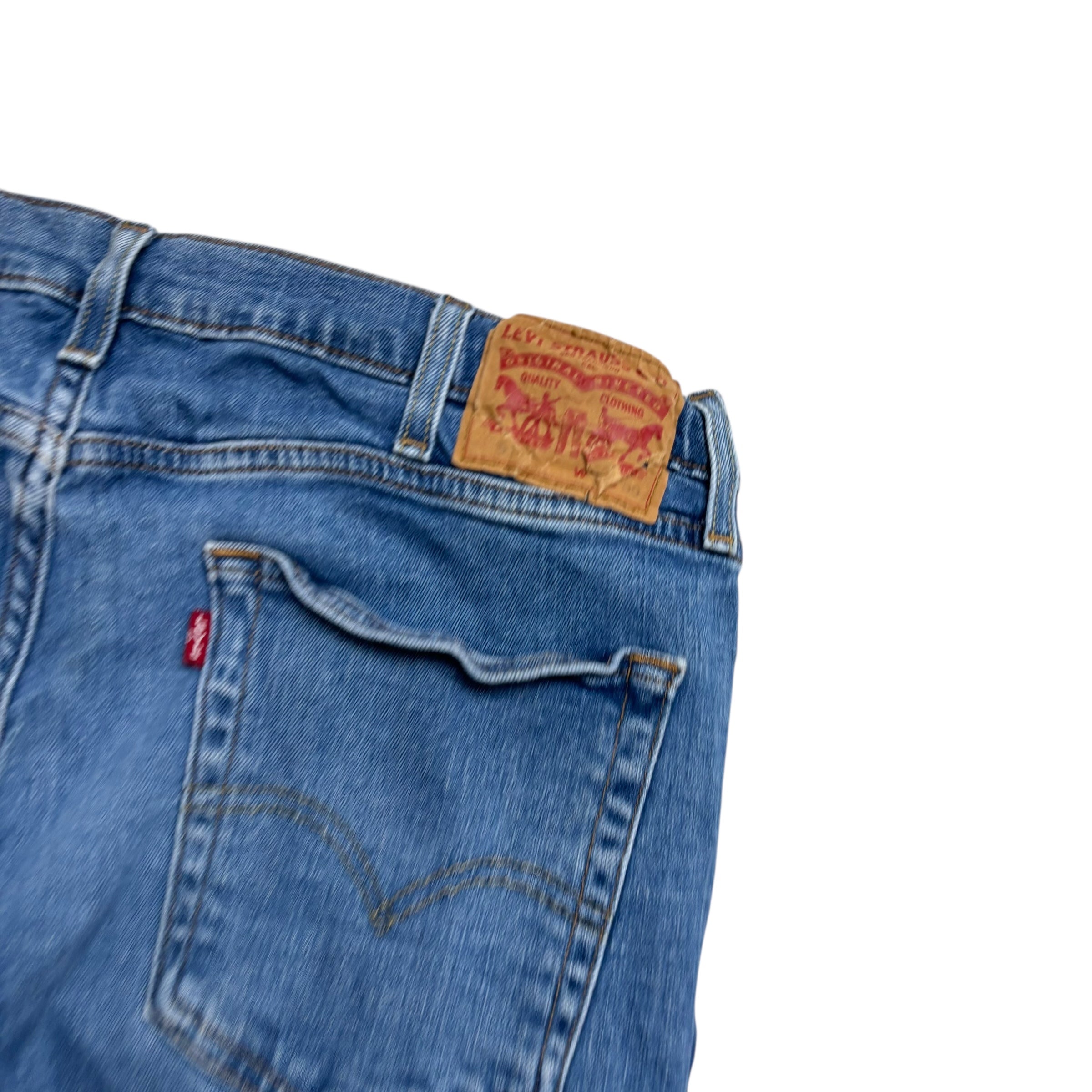 Levis 514 Jeans W36 L30 Mens Light Blue Regular Straight Fit Stretch Denim