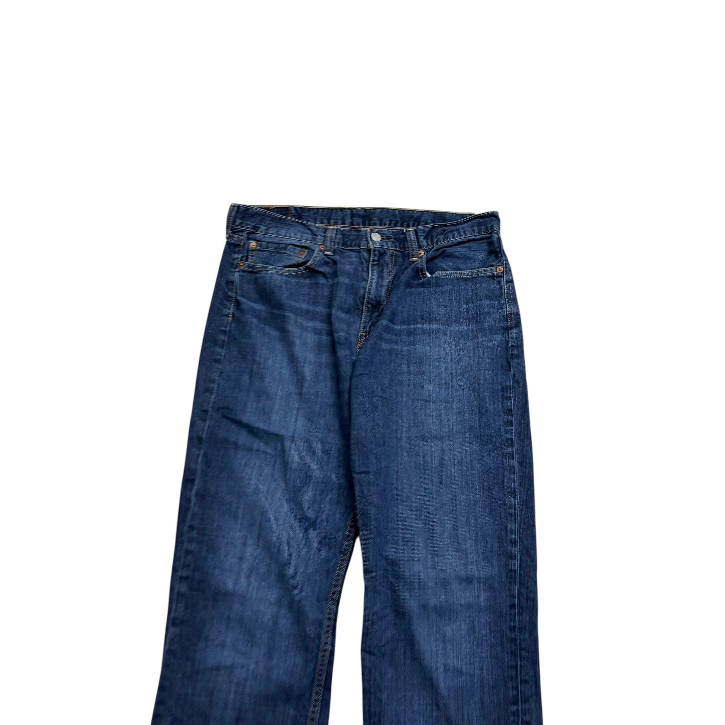 Levis 514 Jeans W34 L34 Mens Dark Blue Regular Straight Fit Denim (E)