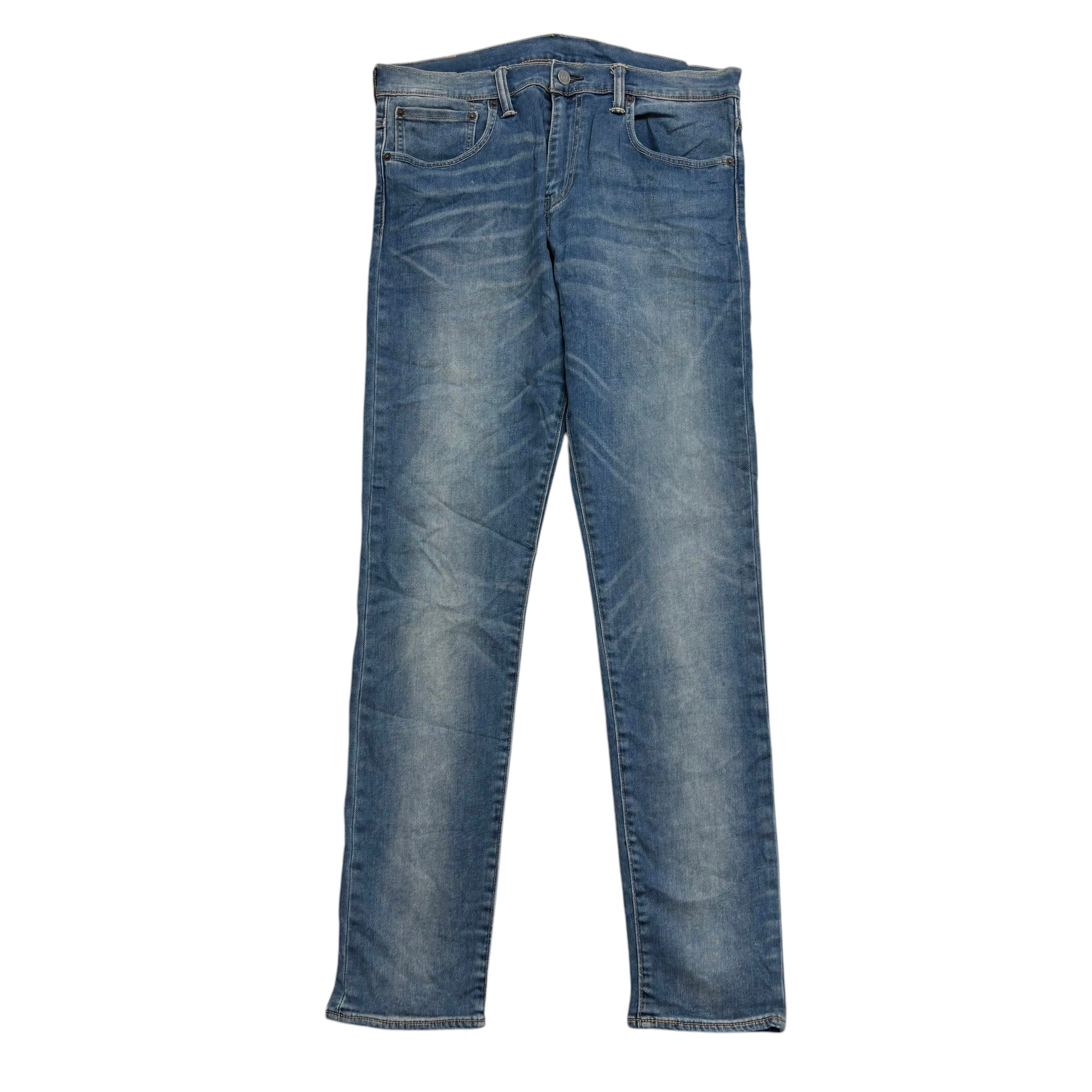 Levis 520 Jeans W32 L34 Mens Mid Blue Extreme Tapered Fit Stretch Denim (E)