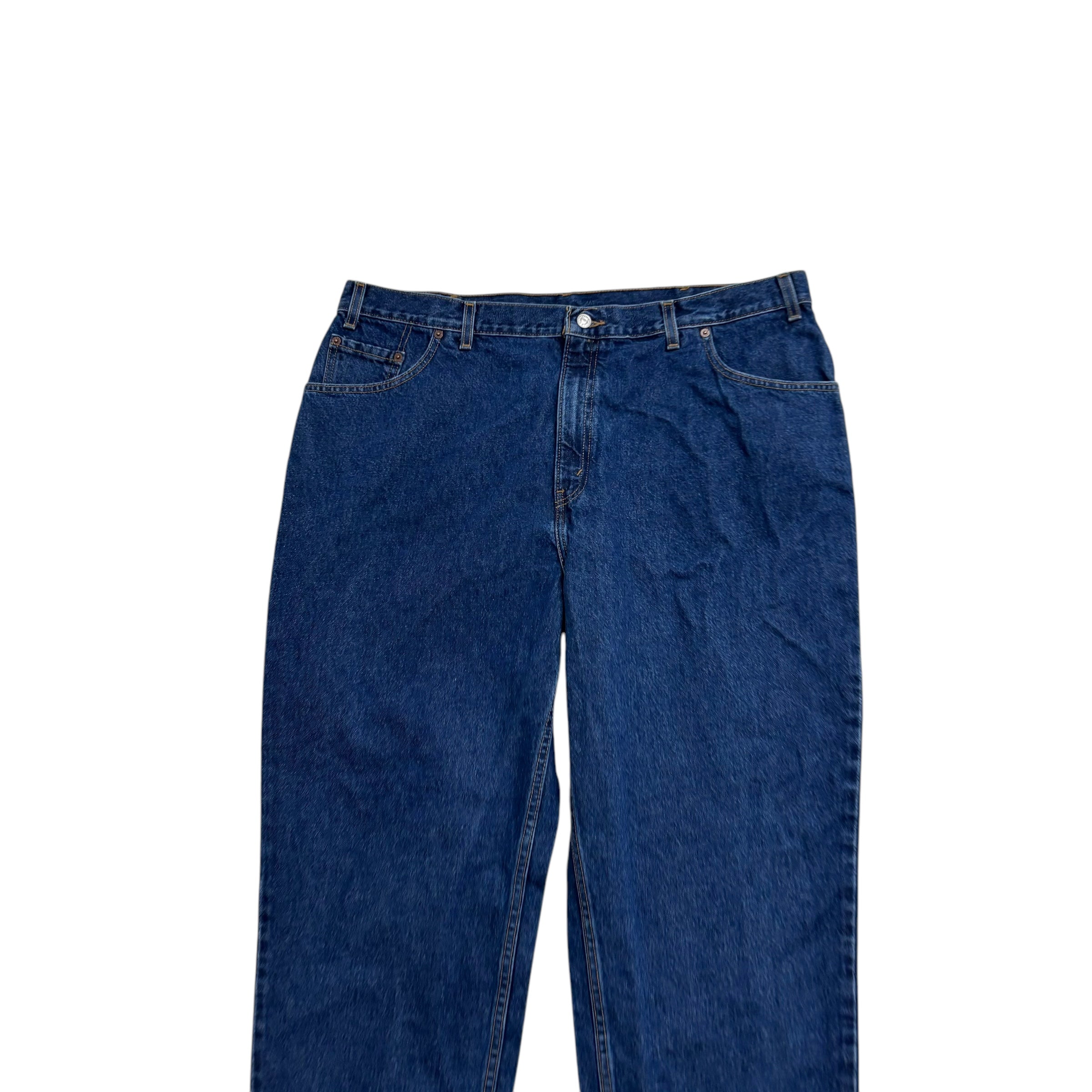 Levis 550 Jeans W40 L30 Womens Dark Blue Relaxed Taper Mom Vintage Denim (F)