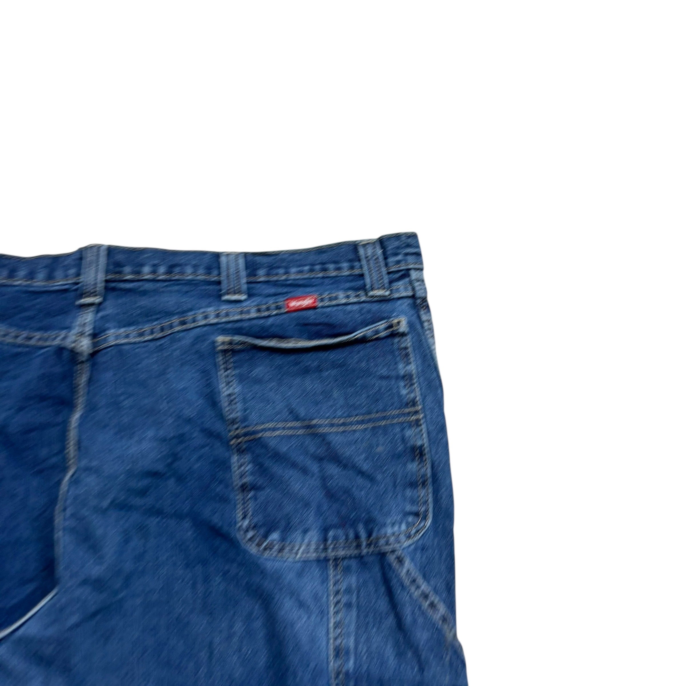 Wrangler Carpenter Jeans W42 L30 Mens Mid Blue Relaxed Straight Fit Stretch (E)