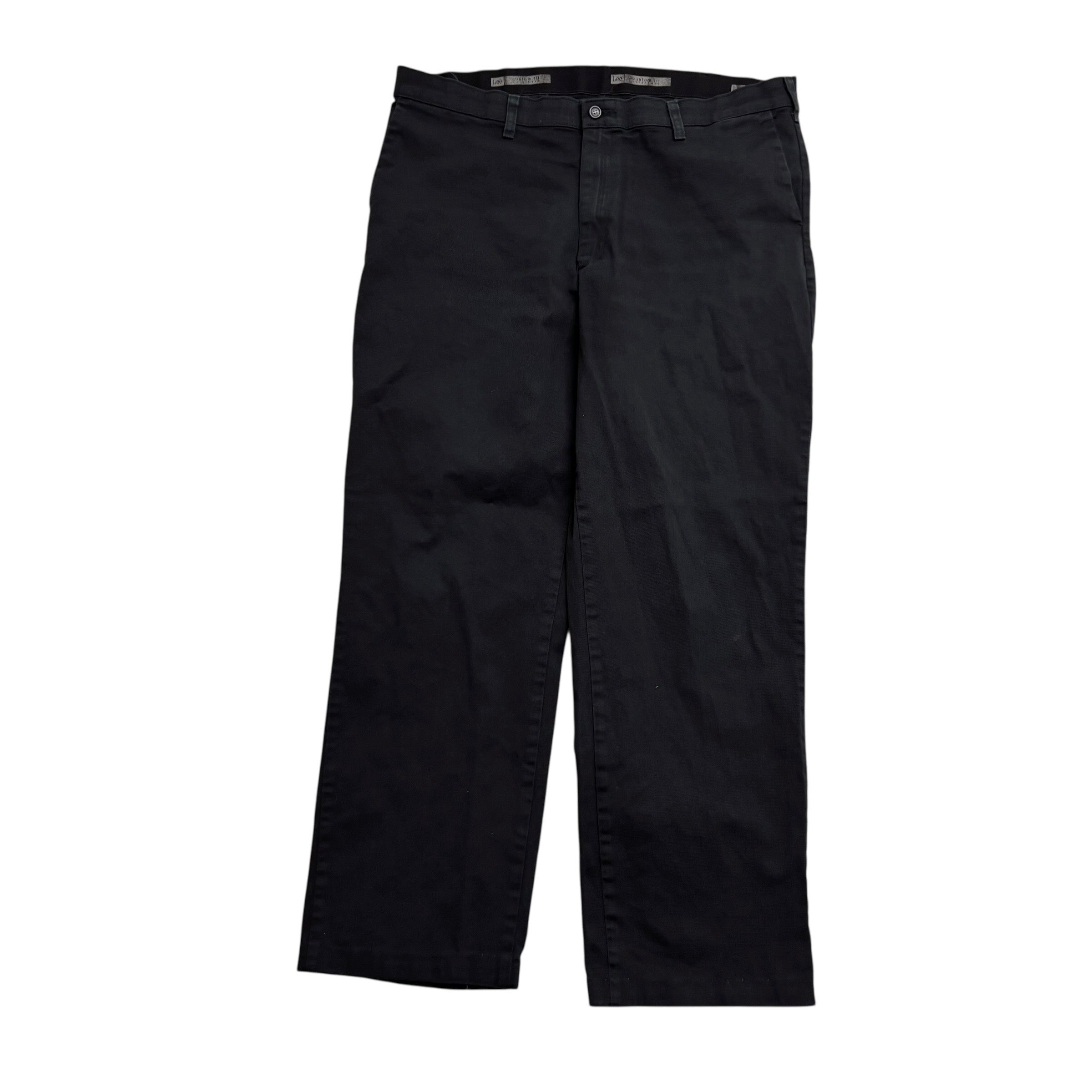 Lee Trousers W38 L30 Mens Black Regular Straight Fit Stretch Pants (E)
