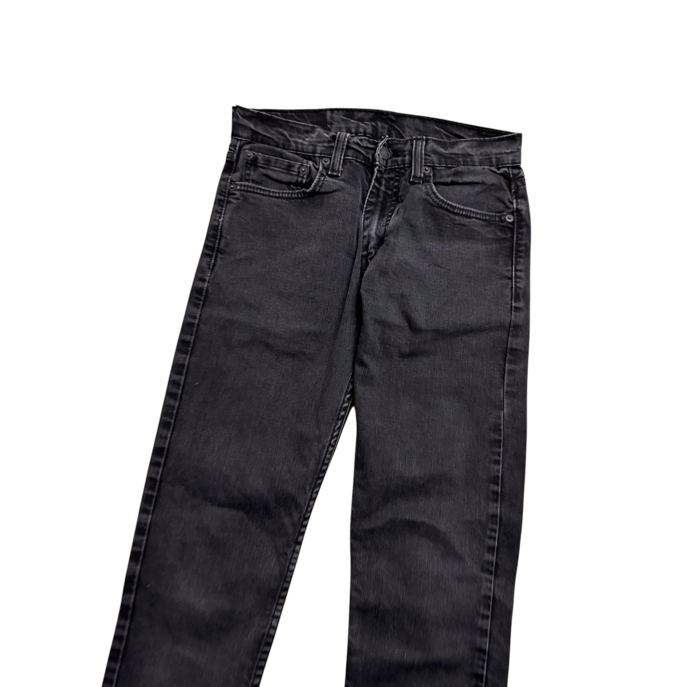 Levis 512 Jeans W28 L28 Mens Black Slim Tapered Fit Stretch Denim (E)