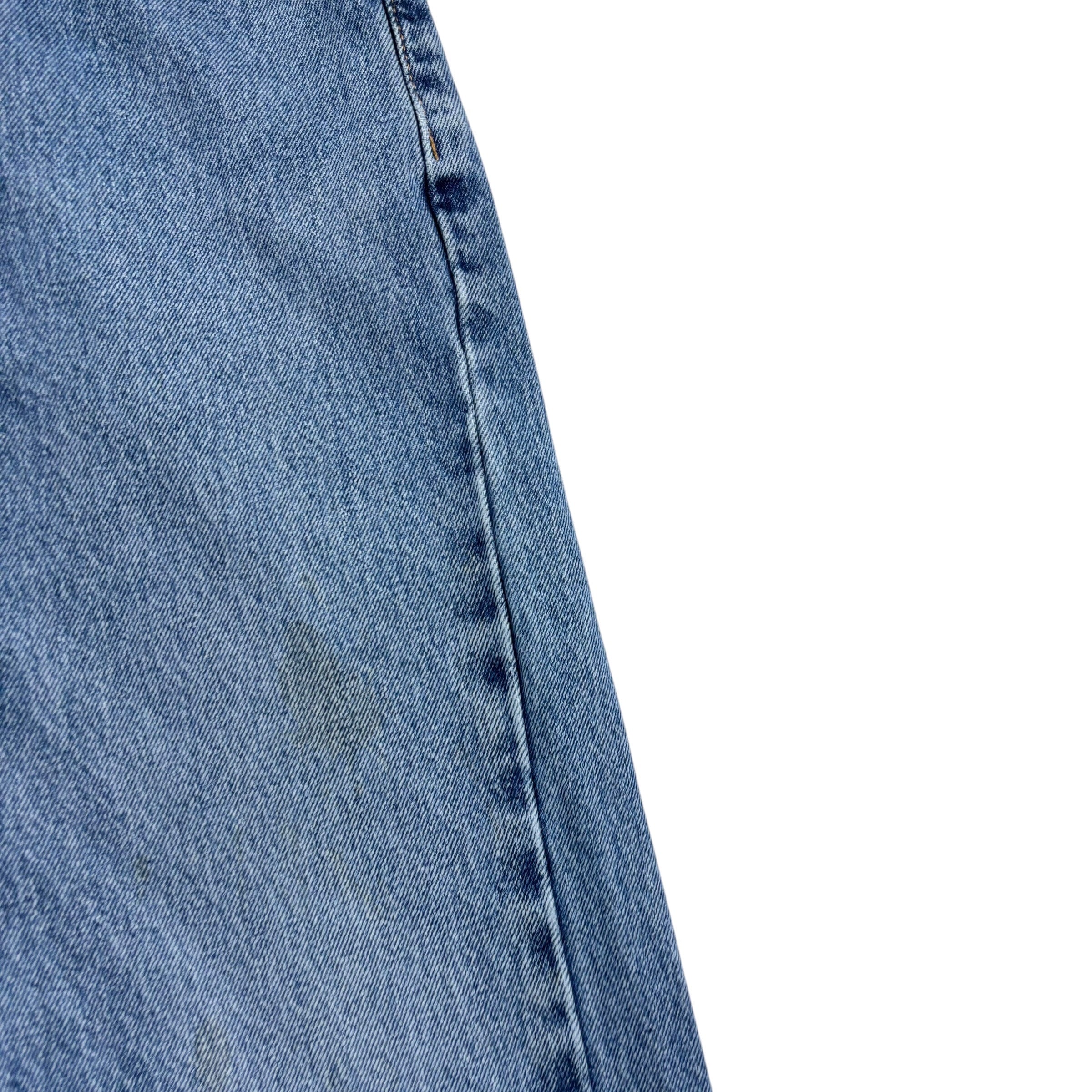 Levis 505 Jeans W34 L32 Mens Mid Blue Regular Straight Fit Denim