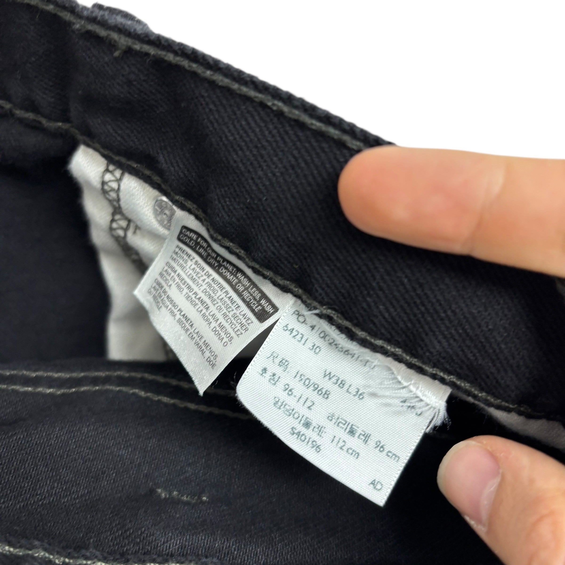 Levis 517 Jeans W38 L36 Mens Black Regular Bootcut Fit Denim