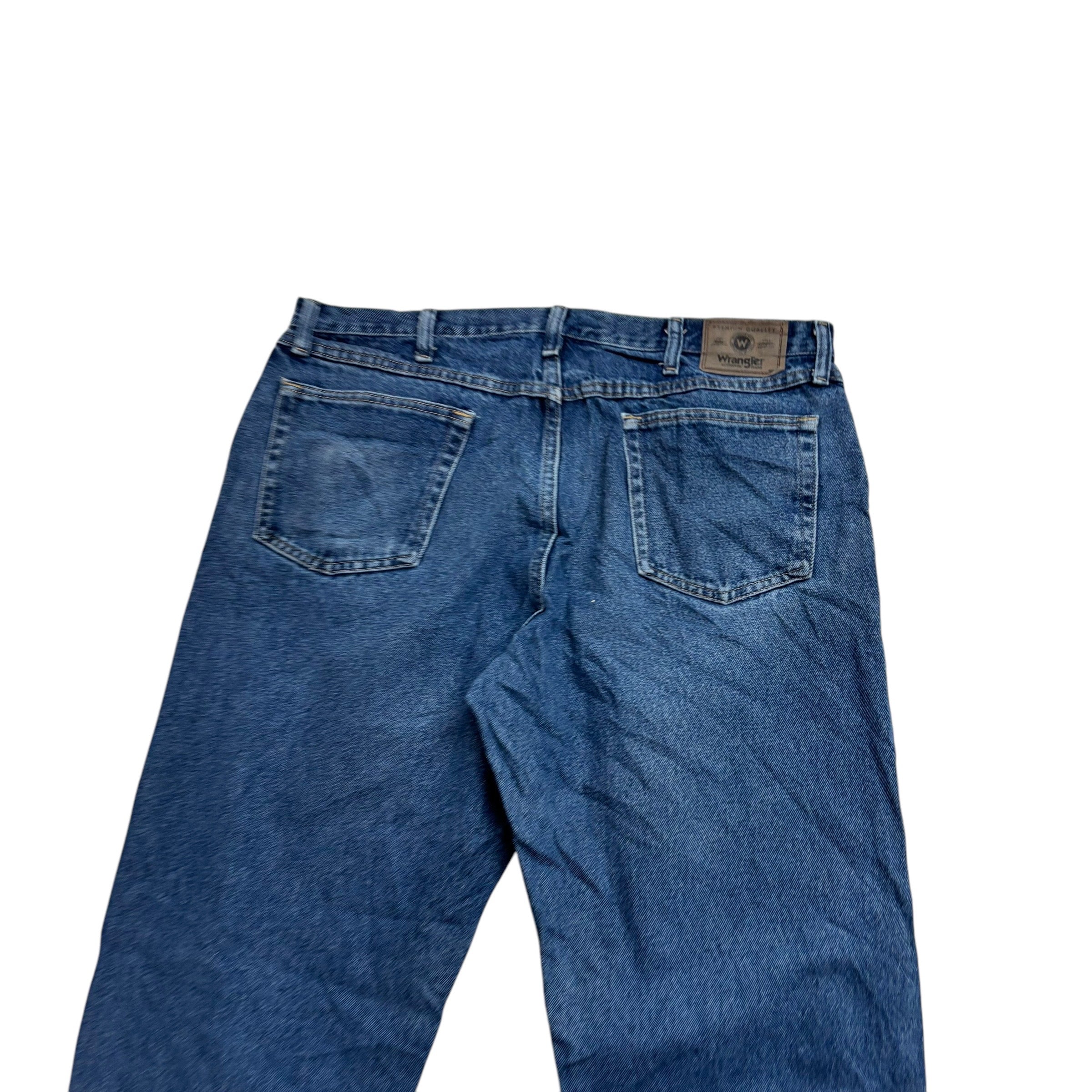 Wrangler Jeans W38 L32 Mens Mid Blue Baggy Relaxed Straight Fit Denim