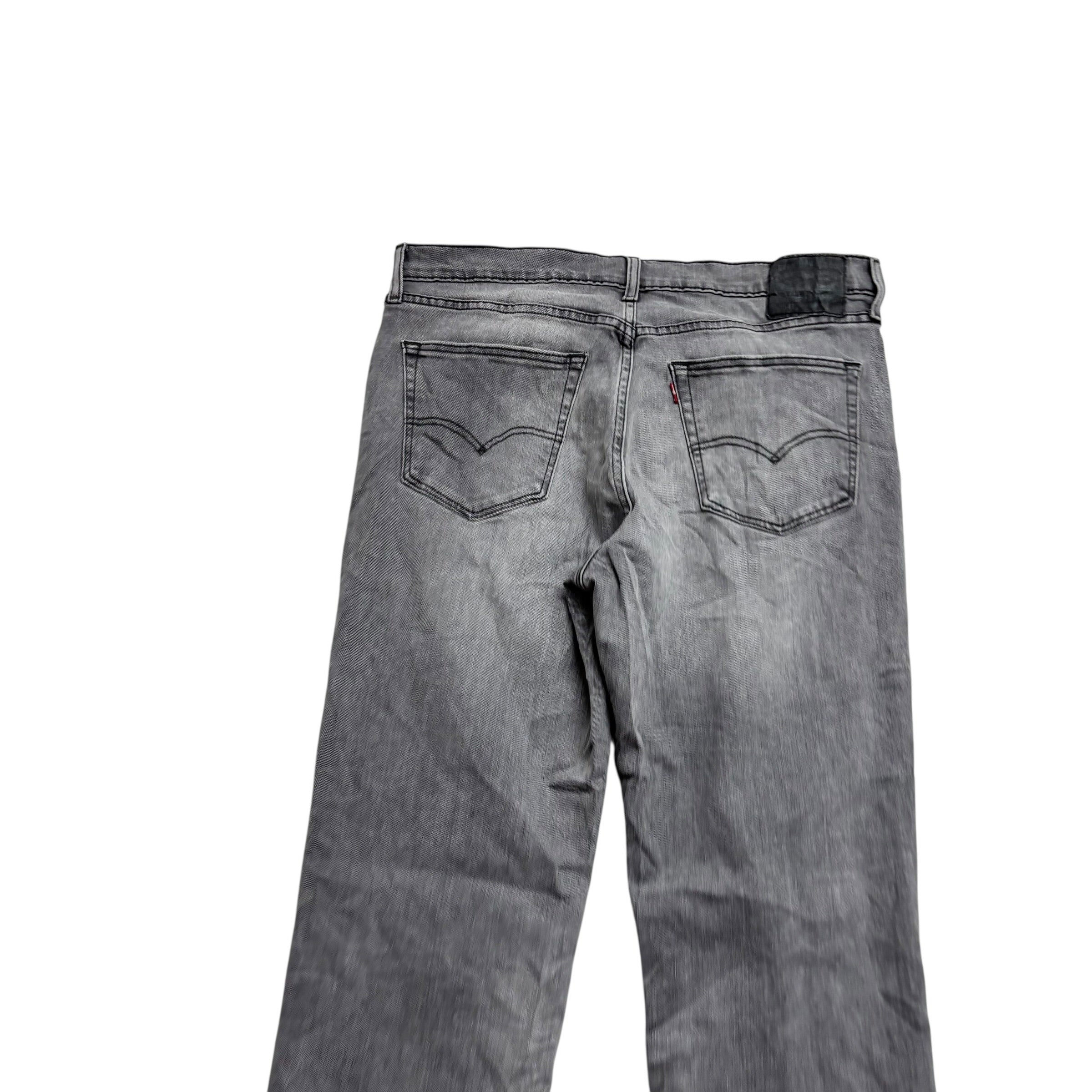 Levis 541 Jeans W36 L34 Mens Grey Athletic Tapered Fit Stretch Denim (E)