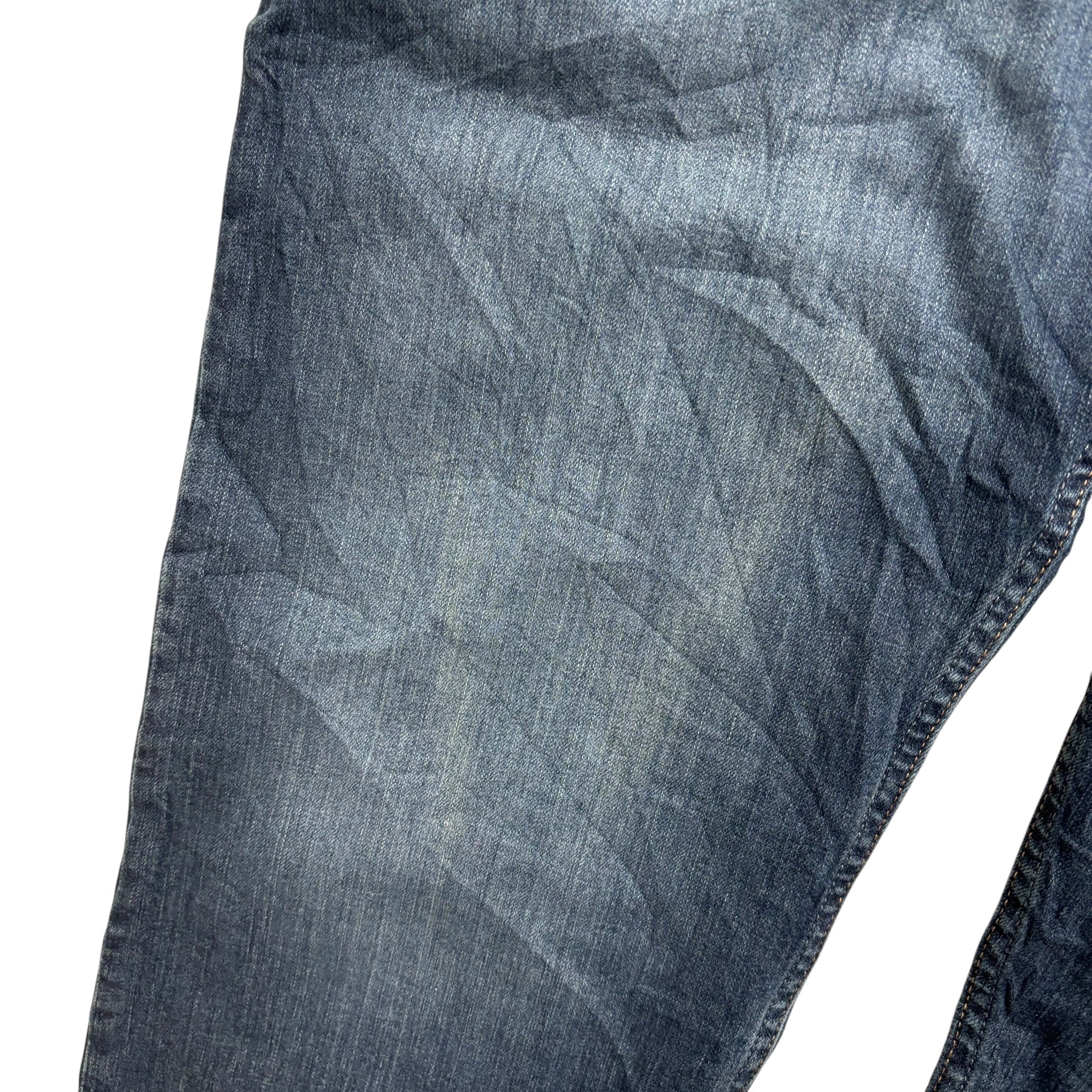 Wrangler Jeans W46 L34 Mens Dark Blue Regular Straight Fit Stretch Denim