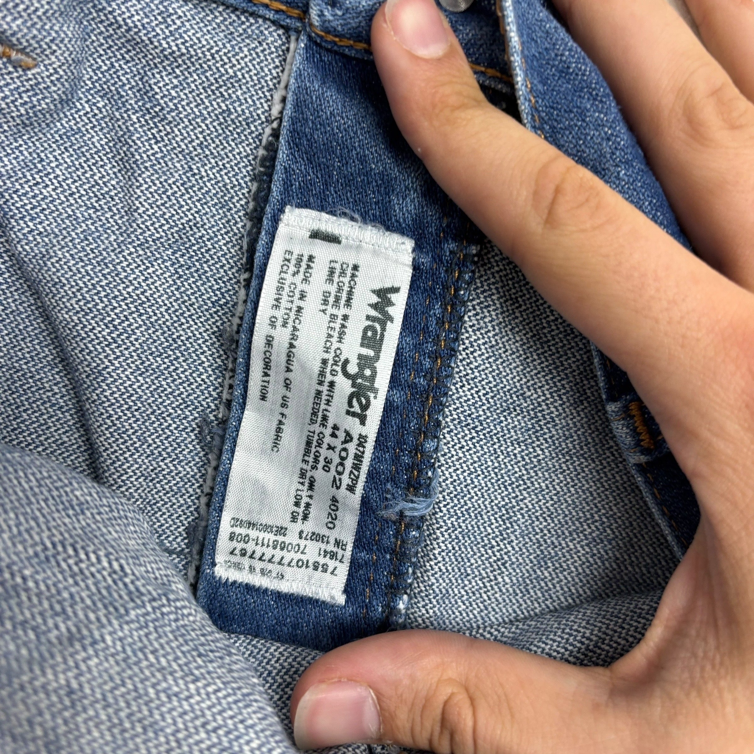 Wrangler Jeans Cowboy Cut W44 L30 Mens Mid Blue 47MWZ Original Fit Denim (E)