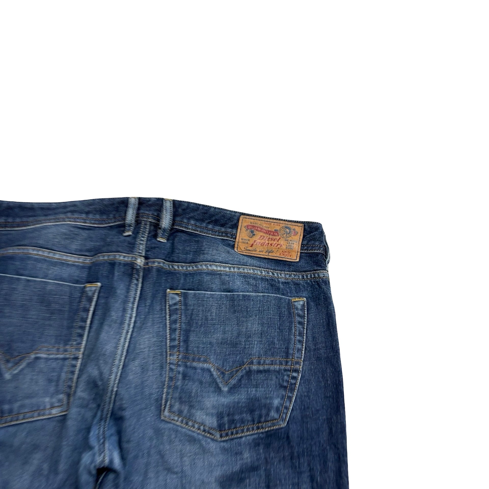 Diesel Zatiny Jeans W36 L30 Mens Dark Blue Regular Bootcut Fit Denim (E)