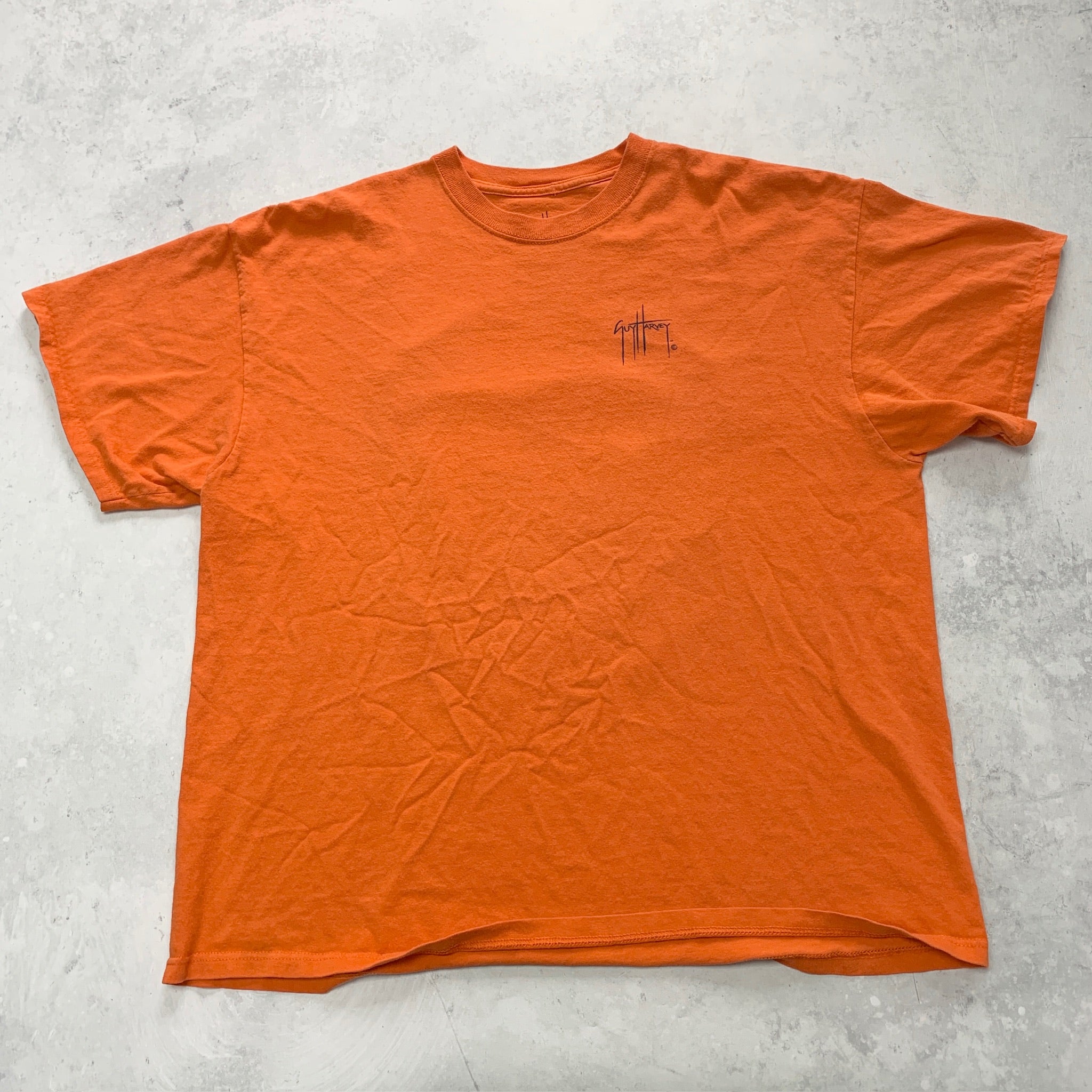 Vintage T Shirt Mens XXL Orange Graphic Print Y2K USA Tourist Nature Florida