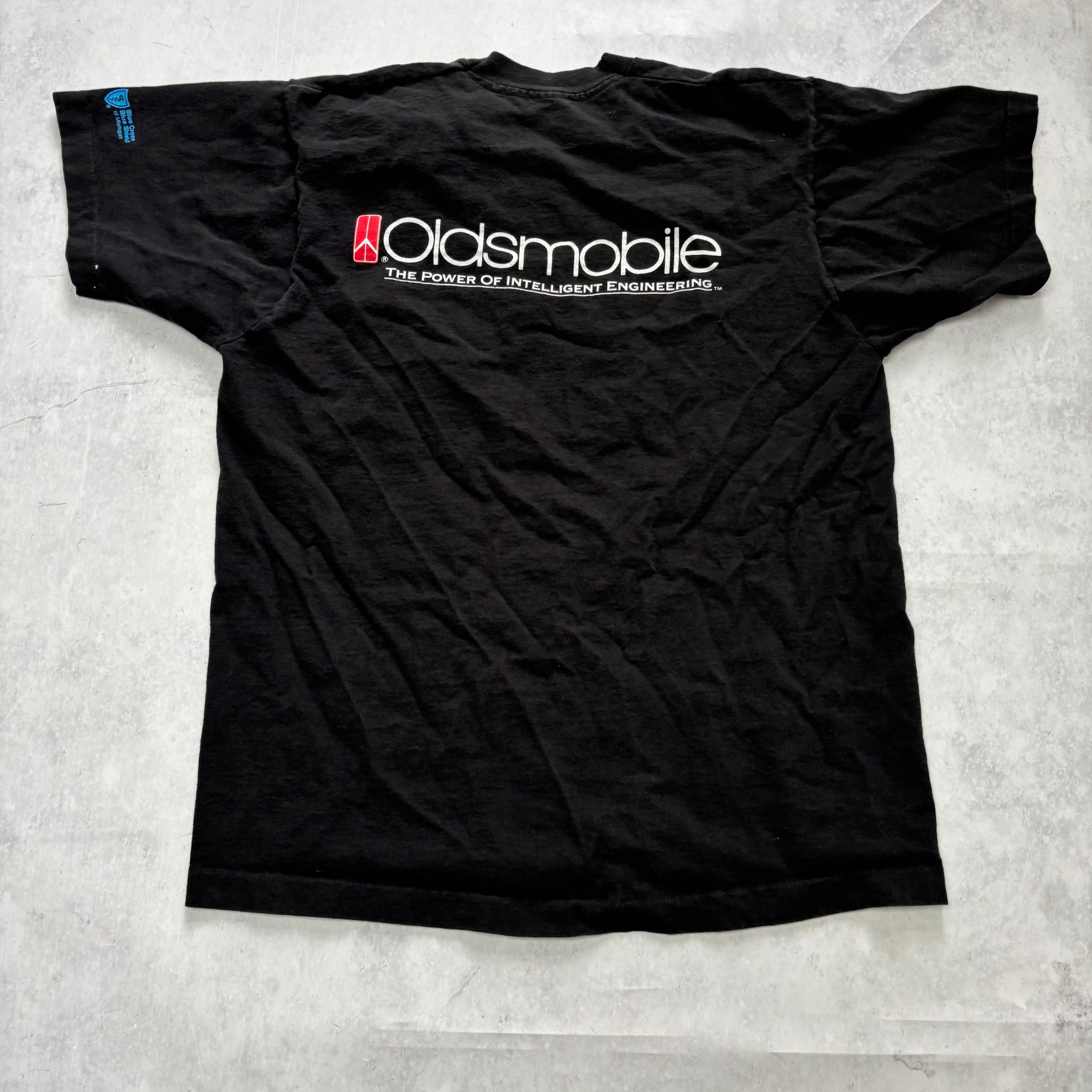 Vintage T Shirt Mens Small Black Single Stitch Graphic Print 90s Run Race