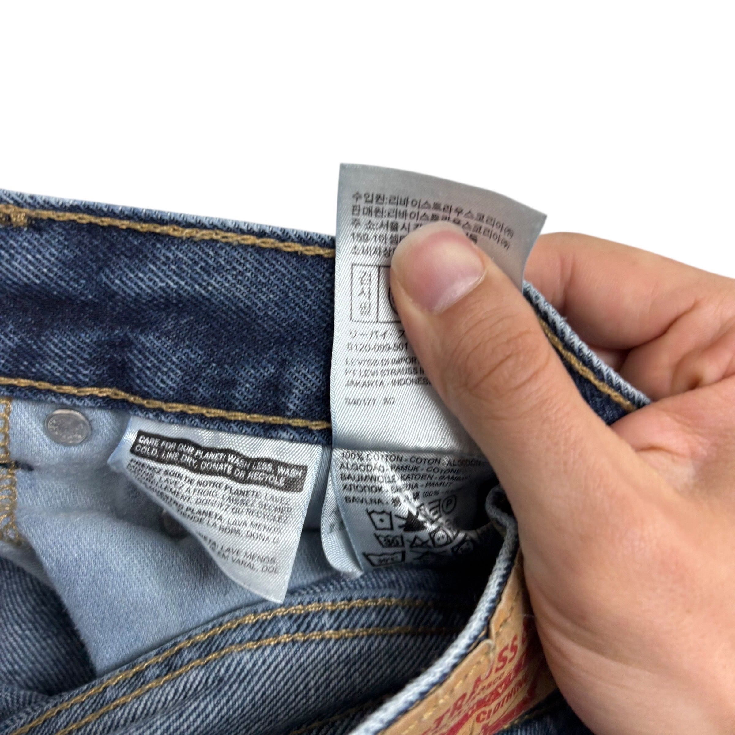 Levis 550 Jeans W36 L30 Mens Mid Blue Baggy Relaxed Straight Fit Denim (F)