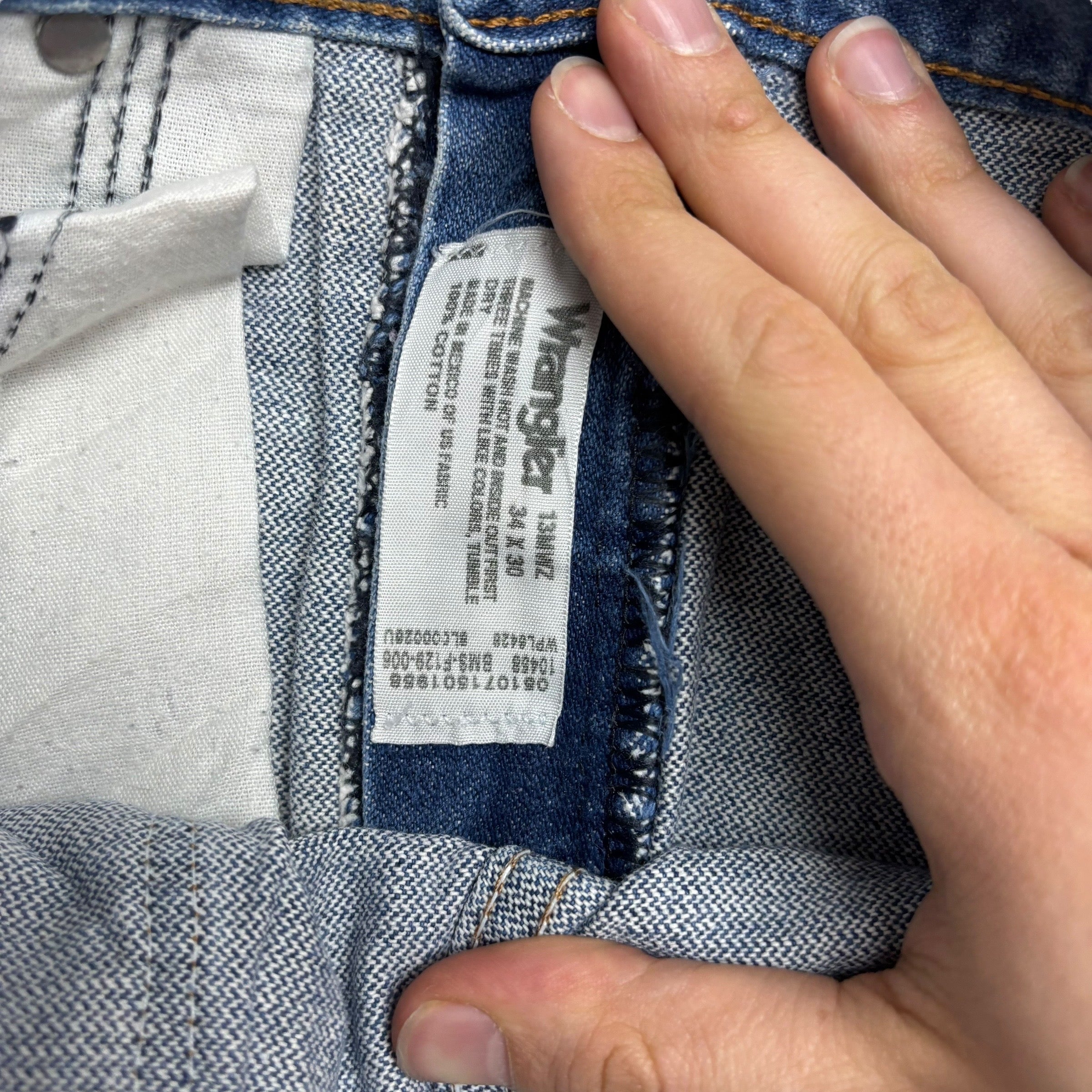 Wrangler Jeans Cowboy Cut W32 L29 Mens Mid Blue 13MWZ Original Fit Denim