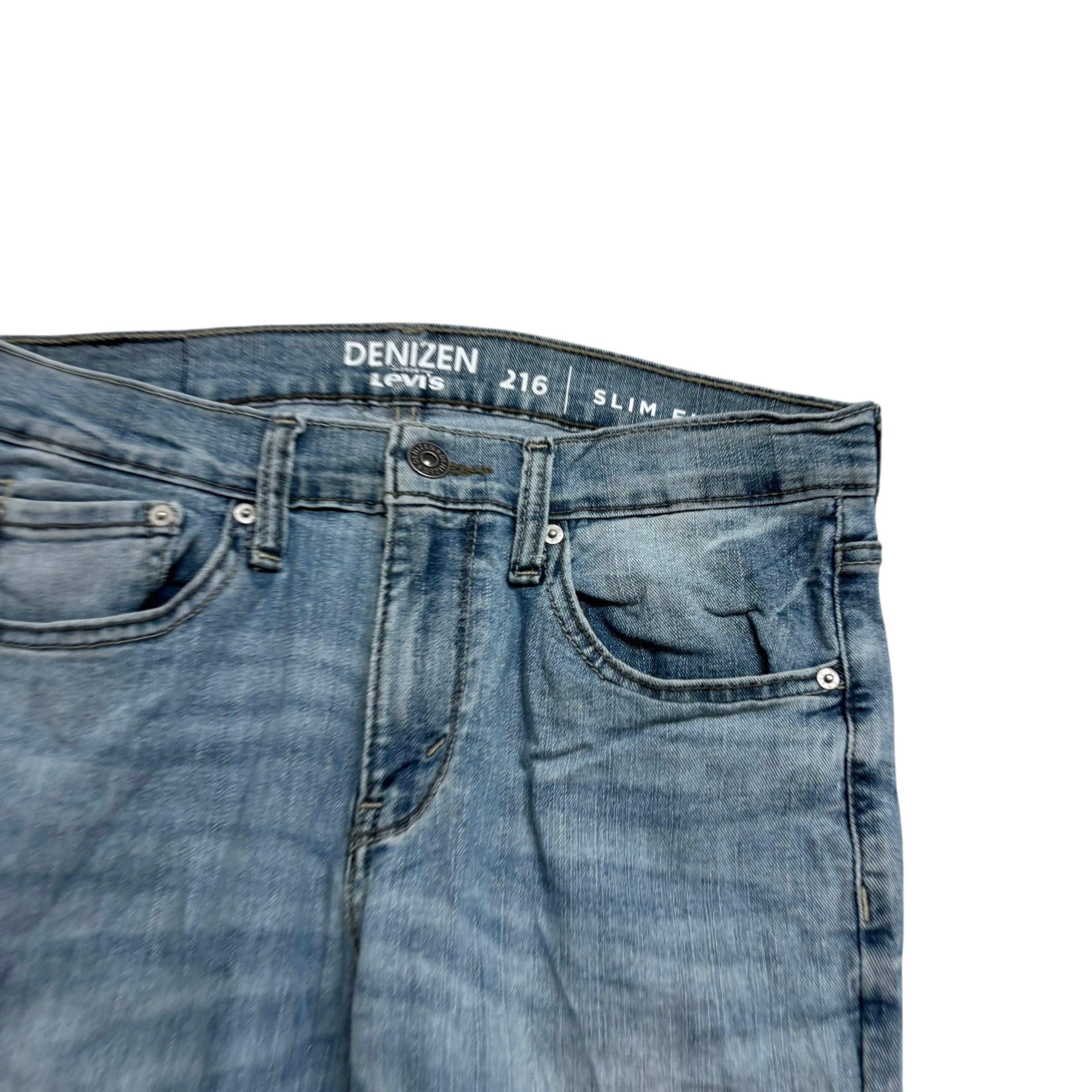 Levis Denizen Jeans W31 L30 Mens Light Blue Slim Fit Stretch Denim