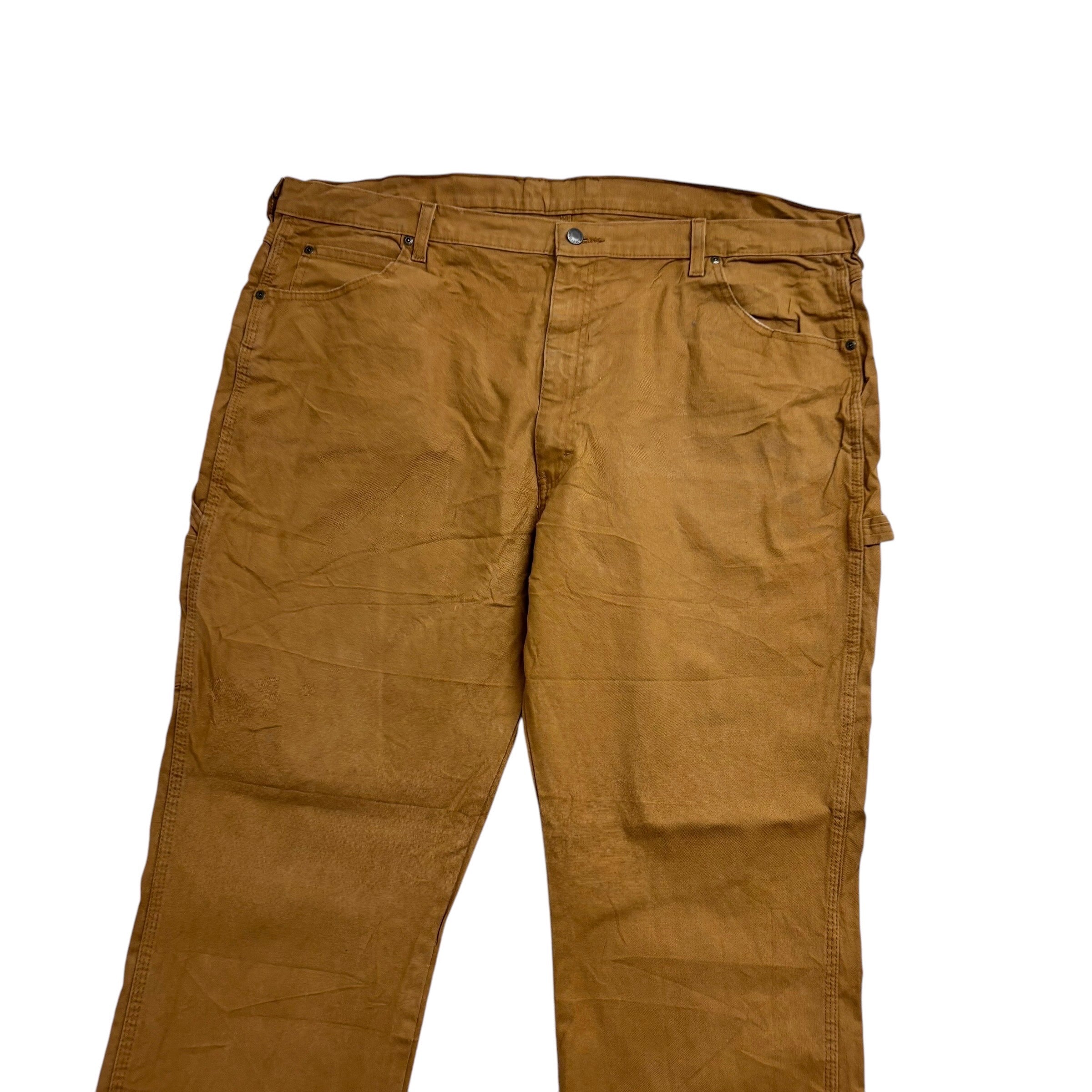 Dickies Carpenter Pants W44 L32 Mens Tan Relaxed Straight Trousers Jeans (E)