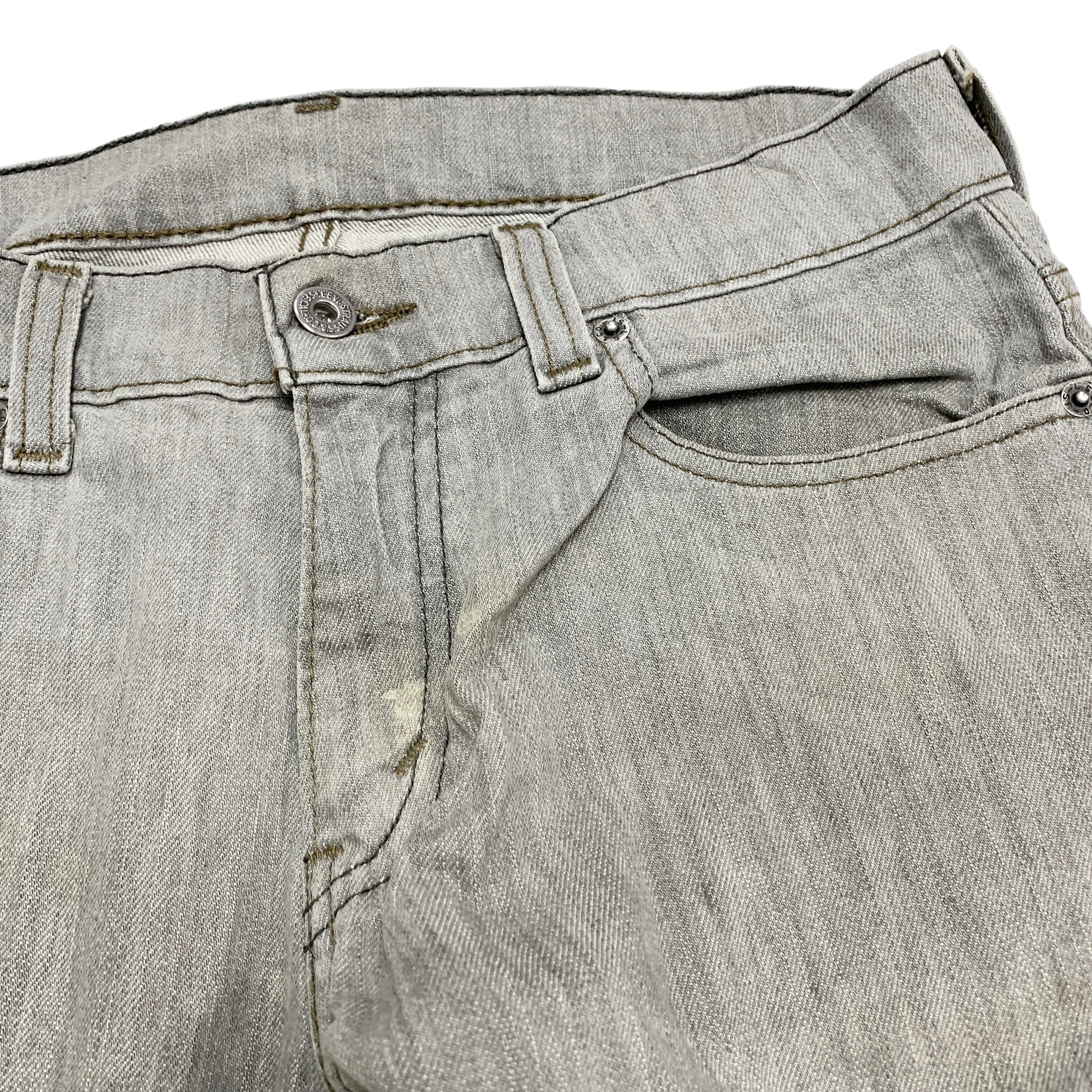 Levis 511 Jeans W30 L32 Mens Grey Slim Fit Stretch Denim