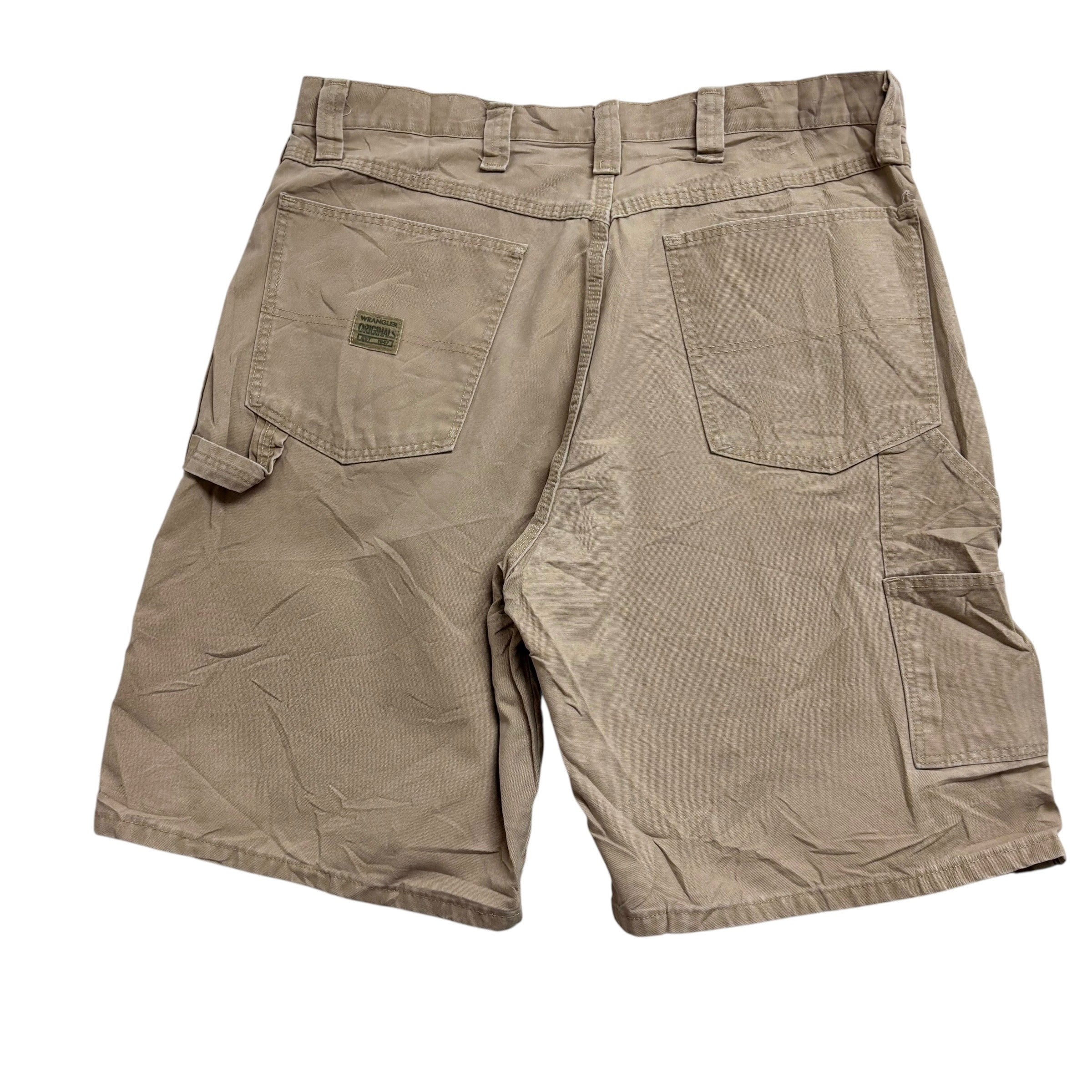 Wrangler Baggy Jorts W36 Mens Canvas Shorts Beige Relaxed Fit