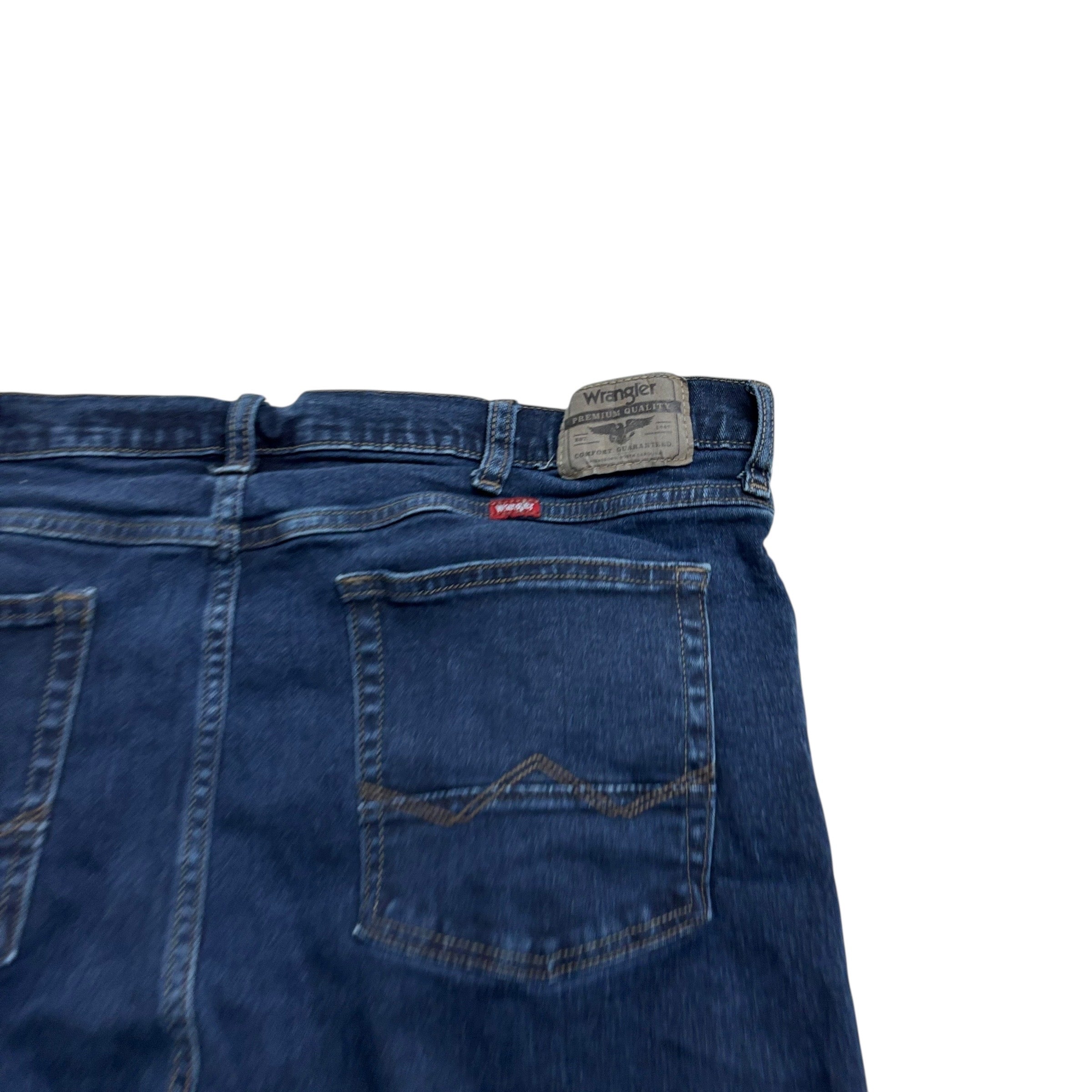 Wrangler Jeans W40 L30 Mens Dark Blue Slim Straight Fit Stretch Denim (E)