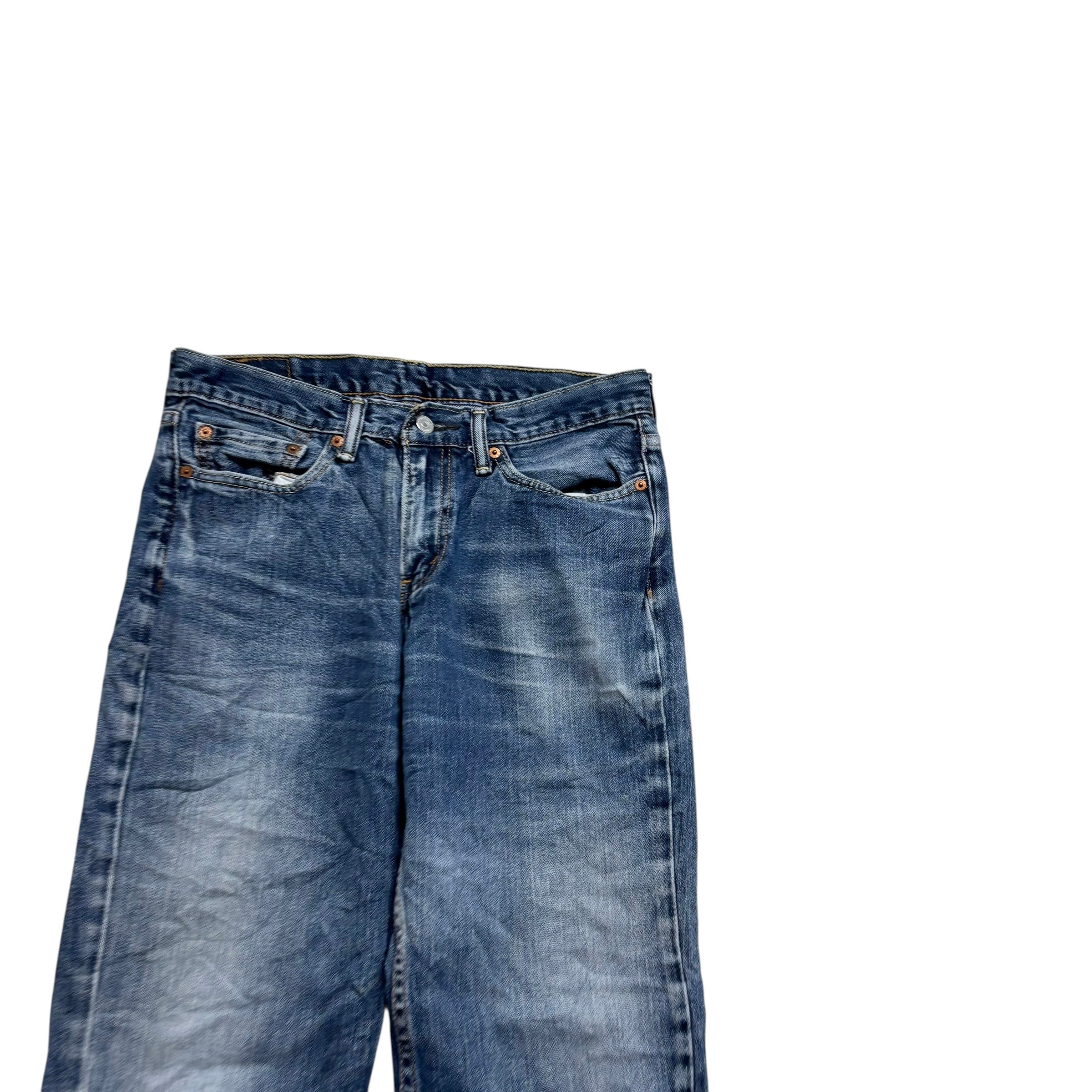 Levis 514 Jeans W32 L30 Mens Mid Blue Regular Straight Fit Denim