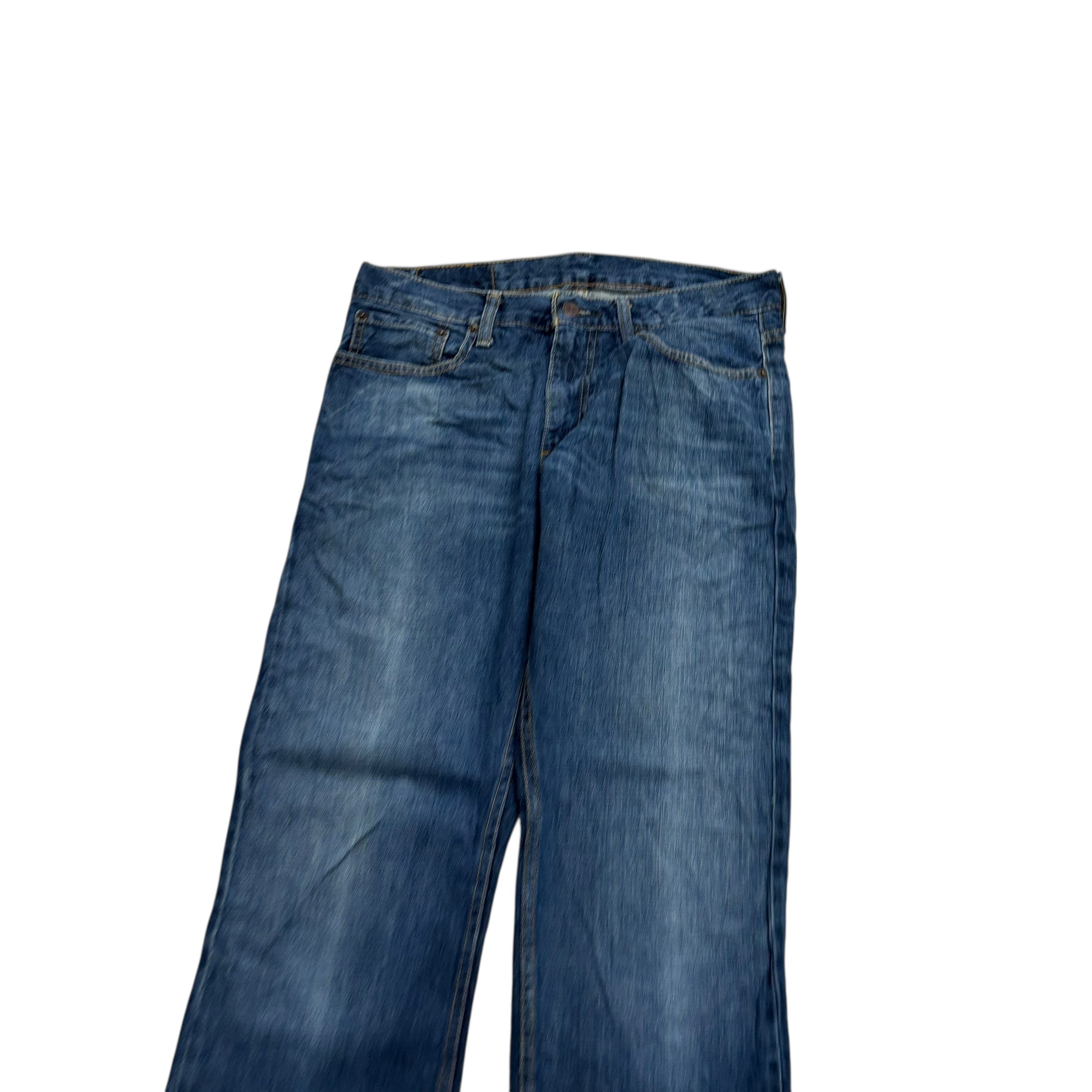 Levis 514 Jeans W32 L34 Mens Dark Blue Regular Straight Fit Vintage Denim