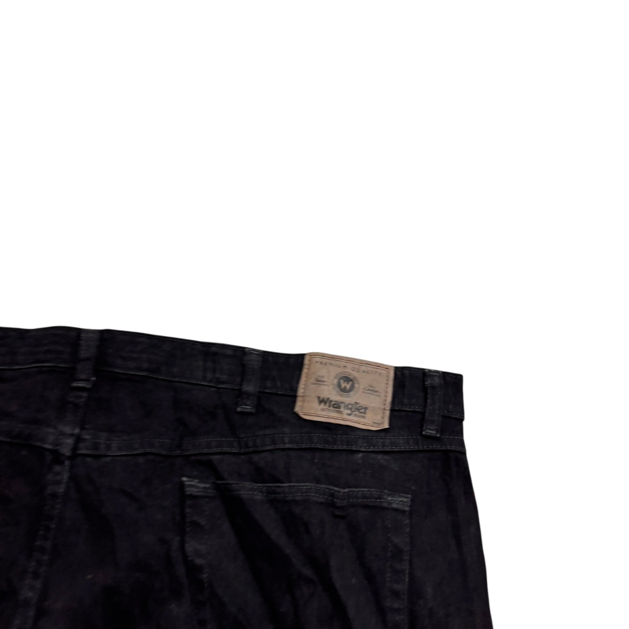Wrangler Jeans W46 L30 Mens Black Regular Straight Fit Stretch Denim (E)