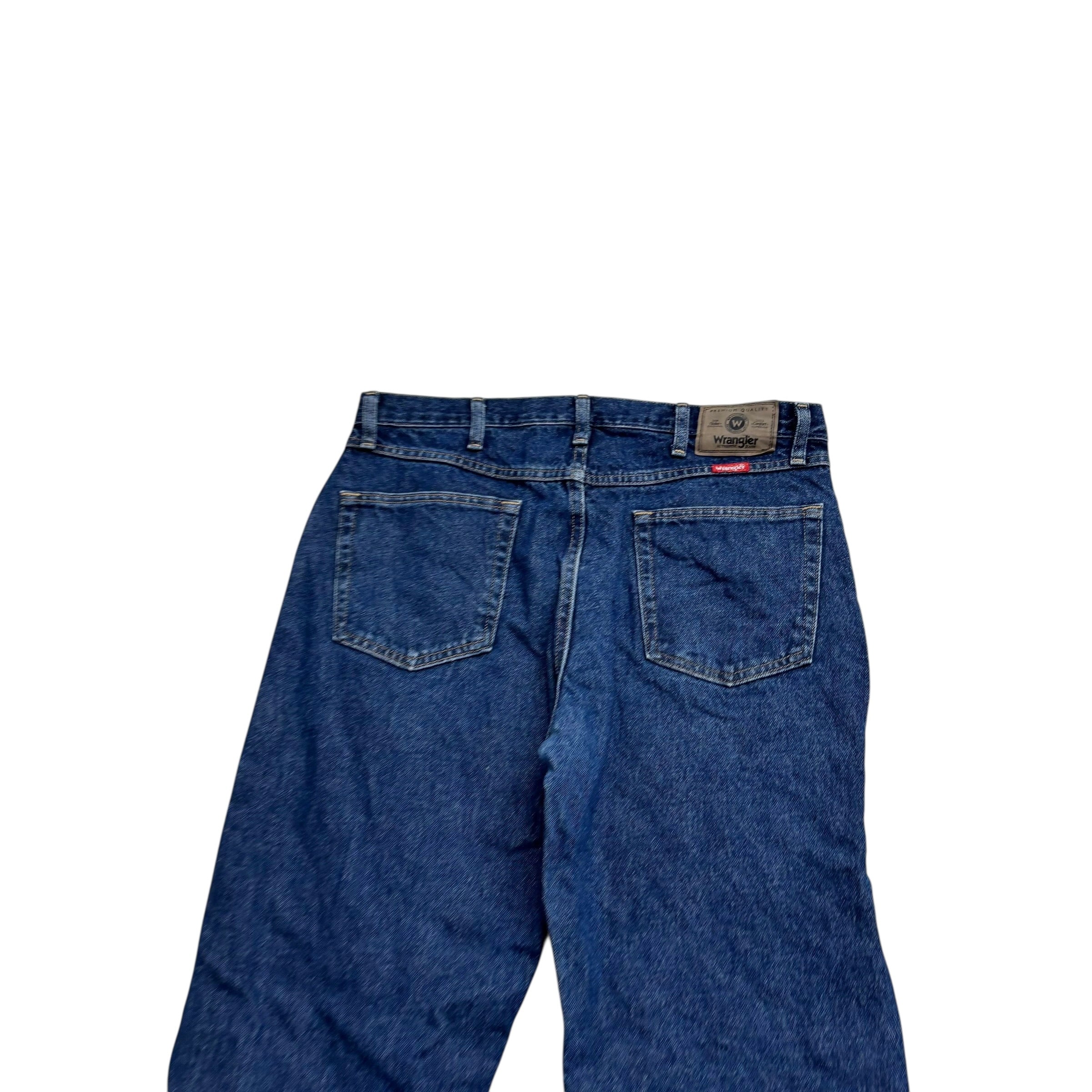 Wrangler Jeans W34 L32 Mens Dark Blue Regular Straight Fit Denim