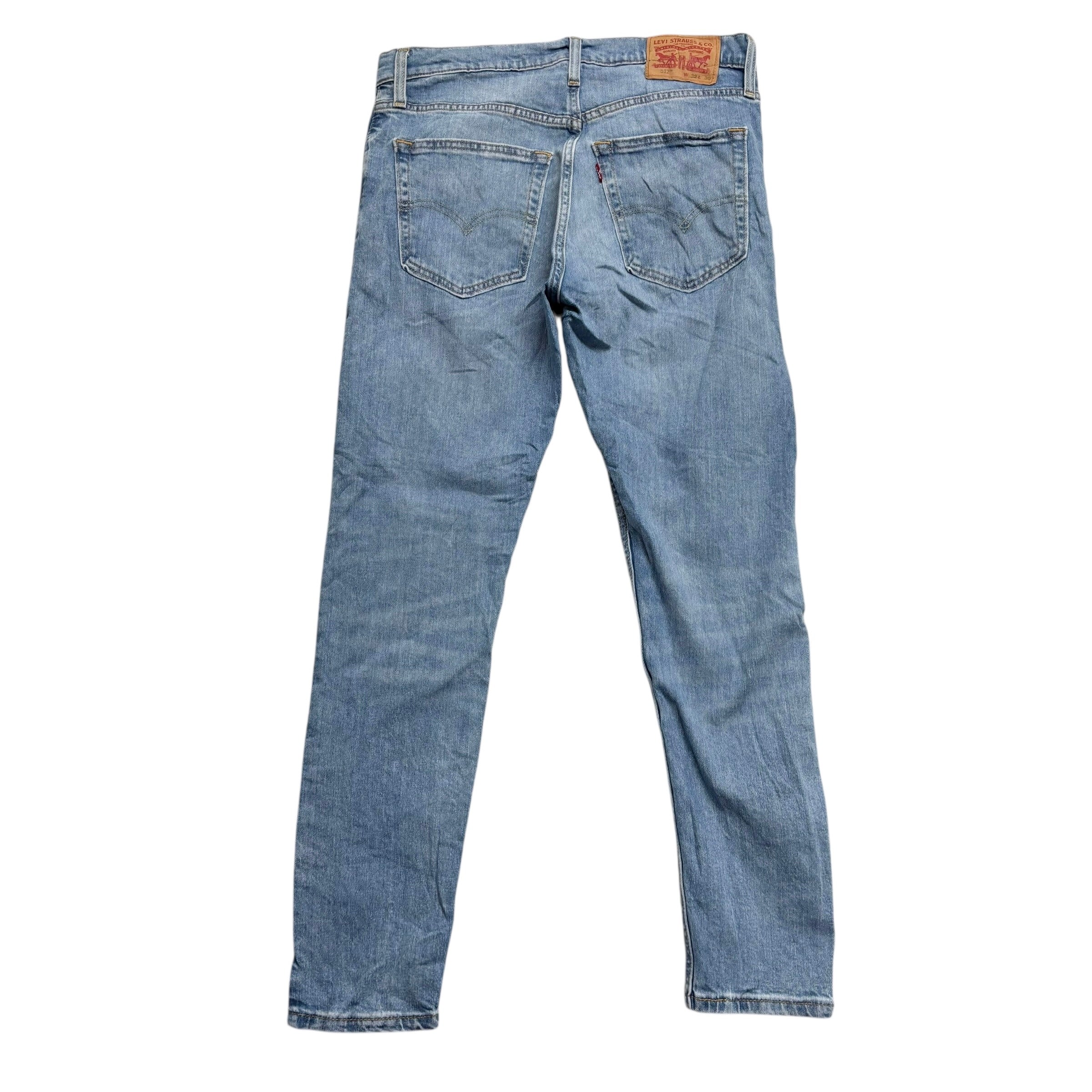 Levis 512 Jeans W32 L30 Mens Light Blue Slim Tapered Fit Stretch Denim (E)