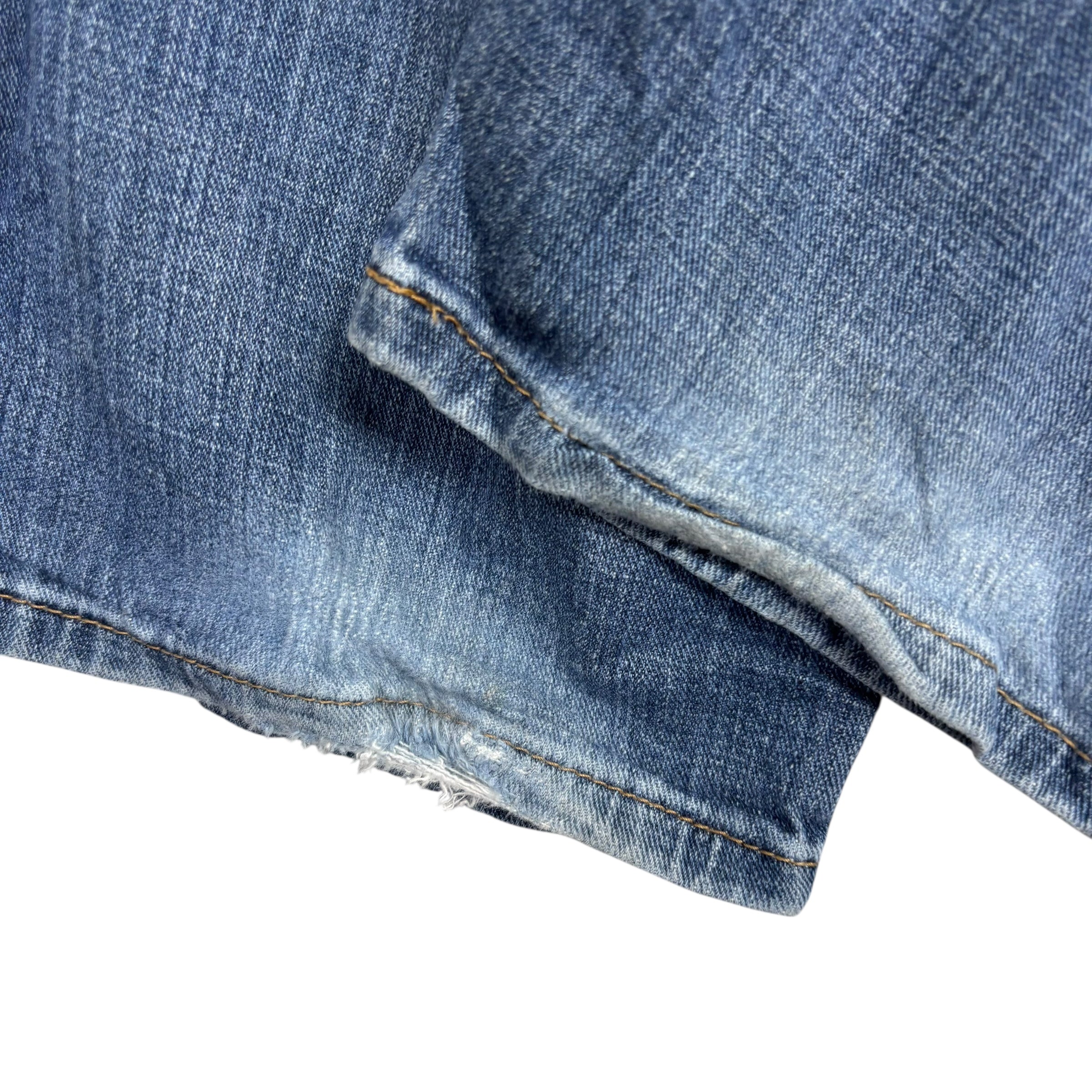 Levis 514 Jeans W34 L30 Mens Mid Blue Regular Straight Fit Stretch Denim (F)